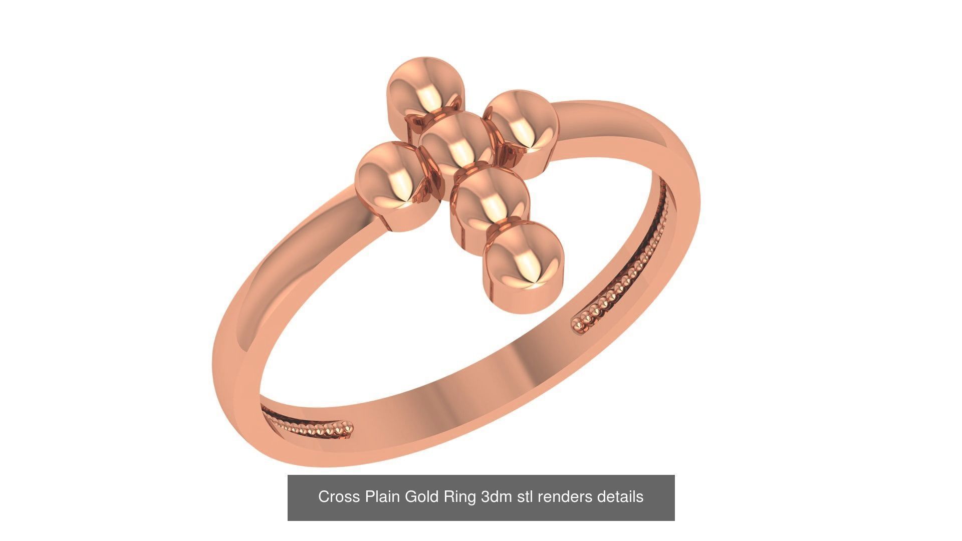 118 Plain Gold Band Ring 3dm stl renders details  3D Model Collection_112
