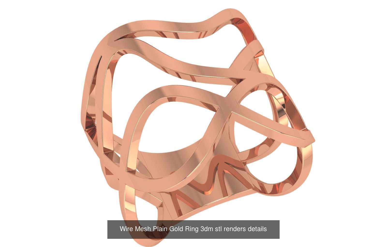 118 Plain Gold Band Ring 3dm stl renders details  3D Model Collection_114