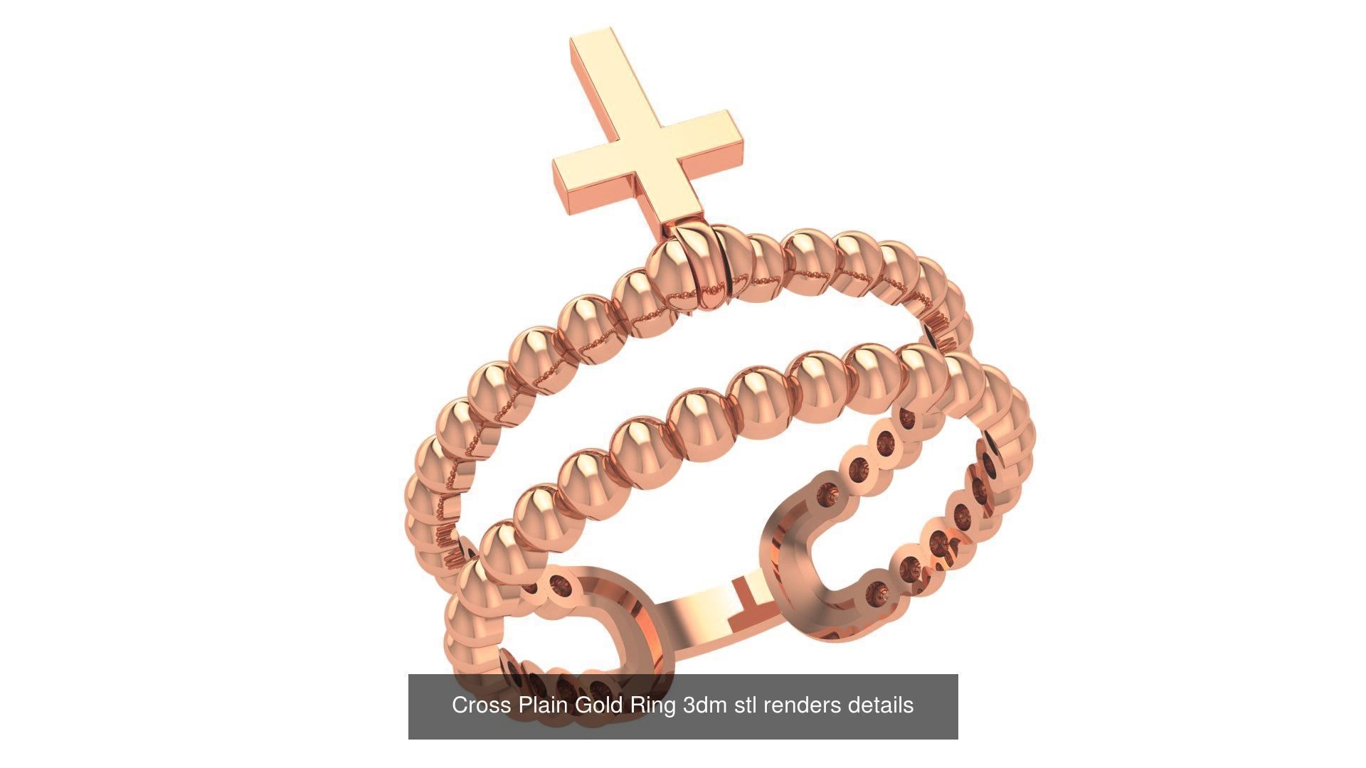 118 Plain Gold Band Ring 3dm stl renders details  3D Model Collection_69