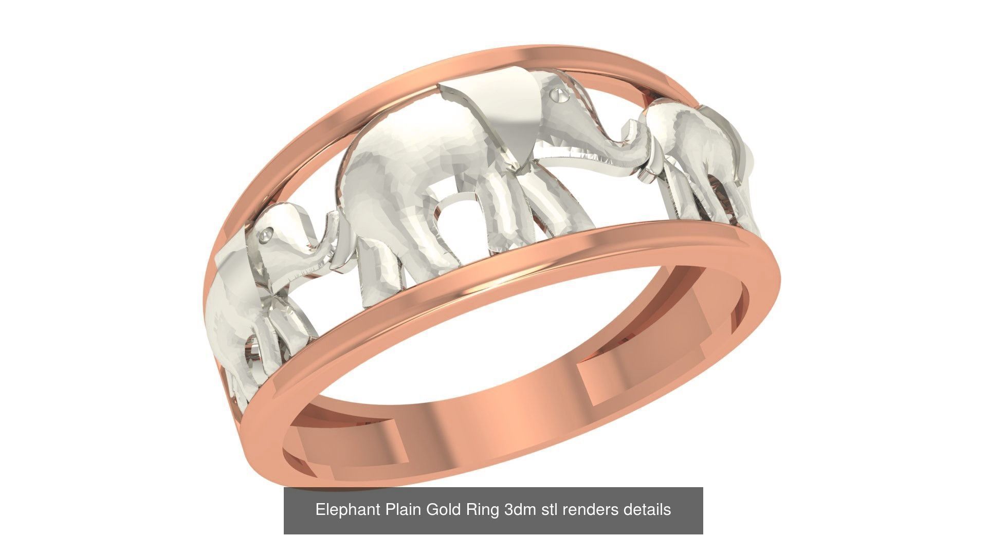 118 Plain Gold Band Ring 3dm stl renders details  3D Model Collection_65