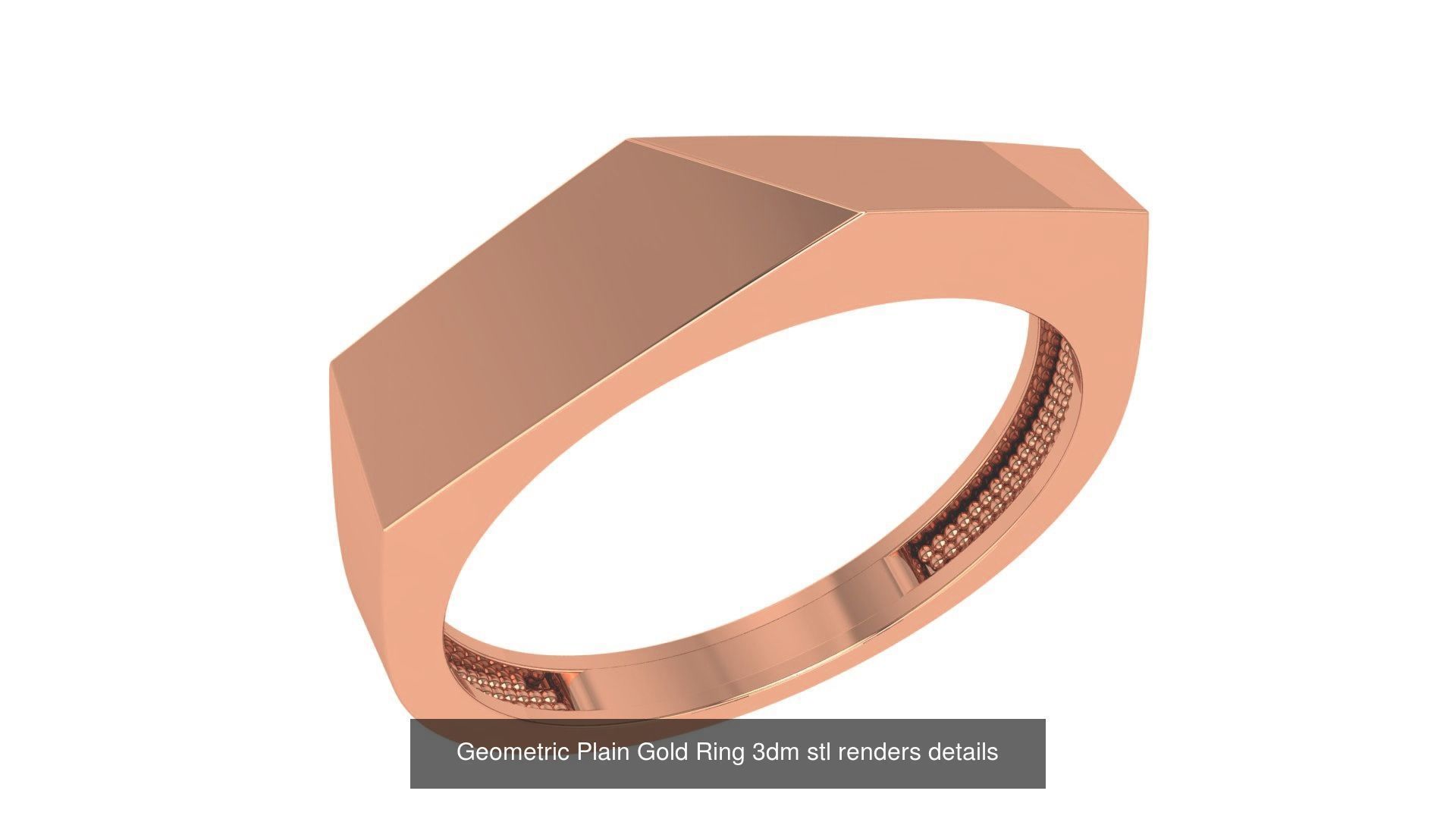 118 Plain Gold Band Ring 3dm stl renders details  3D Model Collection_74