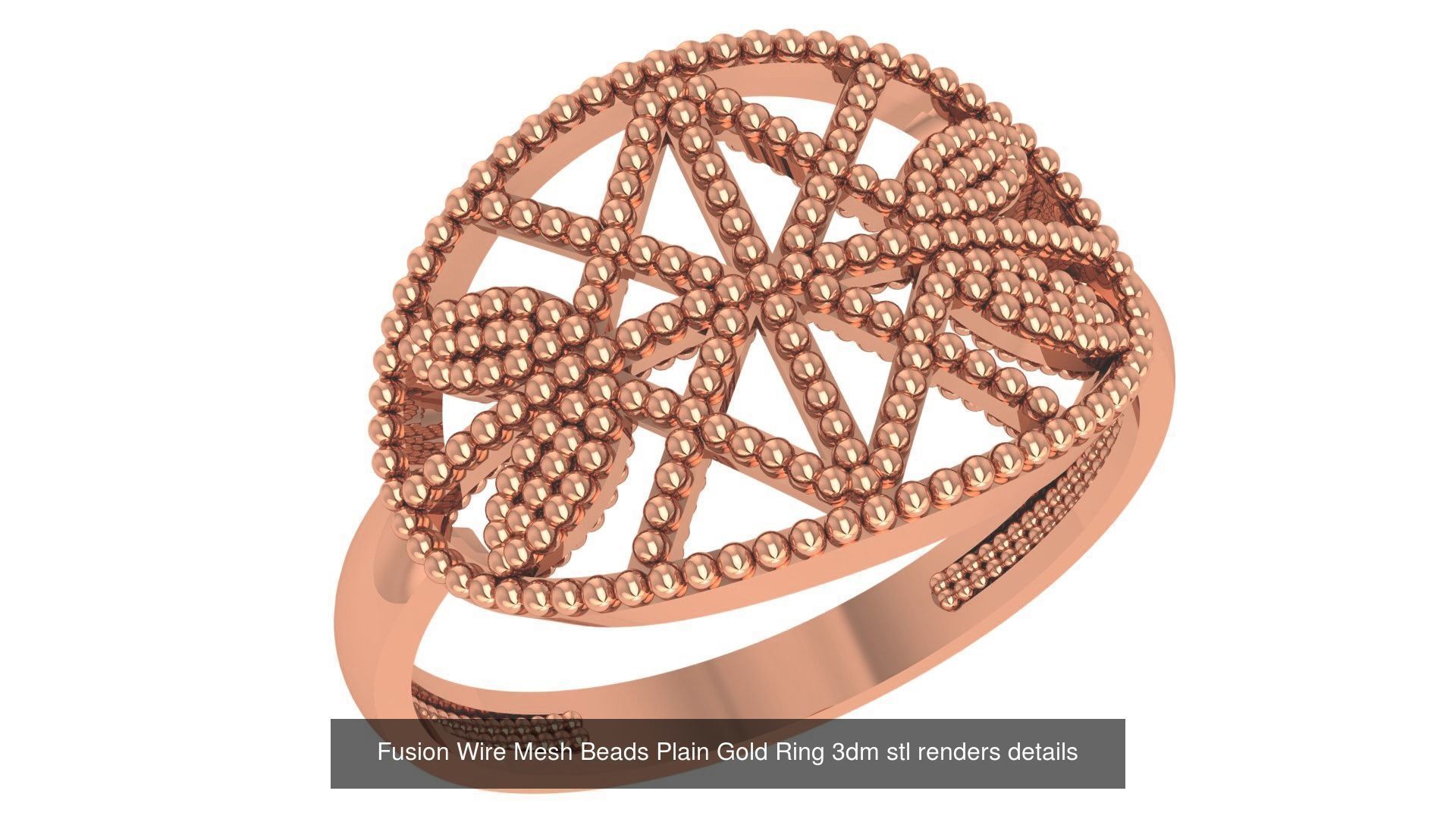 118 Plain Gold Band Ring 3dm stl renders details  3D Model Collection_13