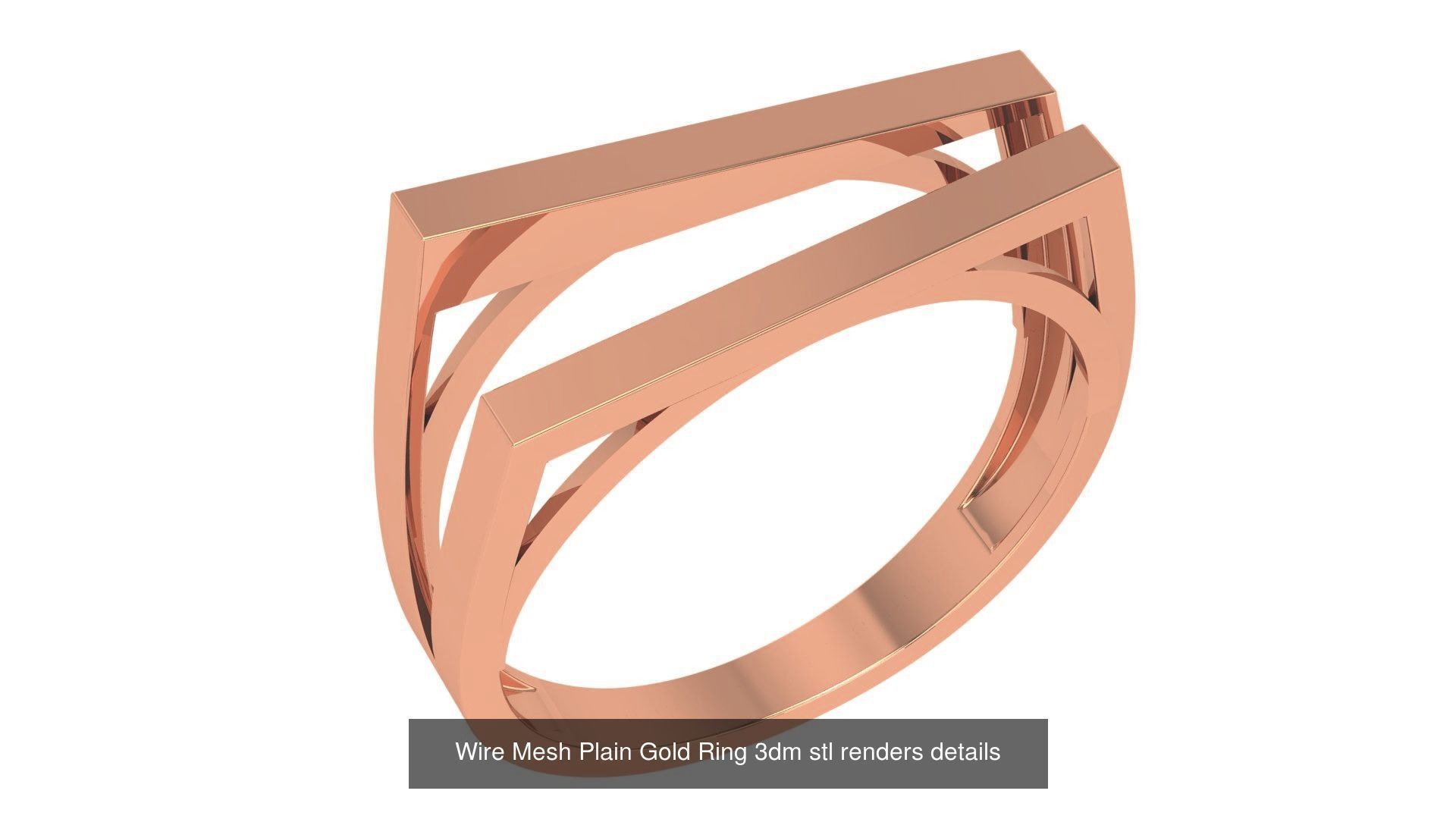 118 Plain Gold Band Ring 3dm stl renders details  3D Model Collection_66