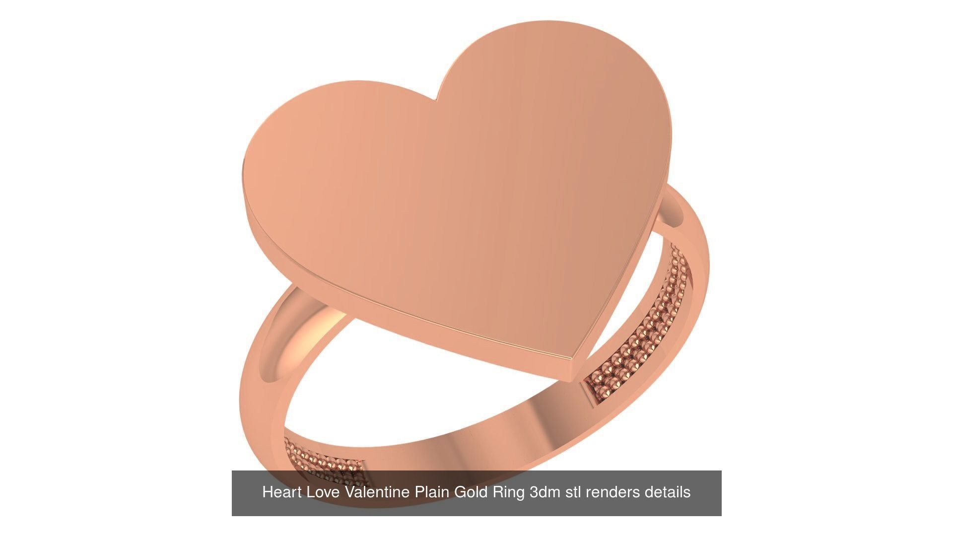 118 Plain Gold Band Ring 3dm stl renders details  3D Model Collection_40