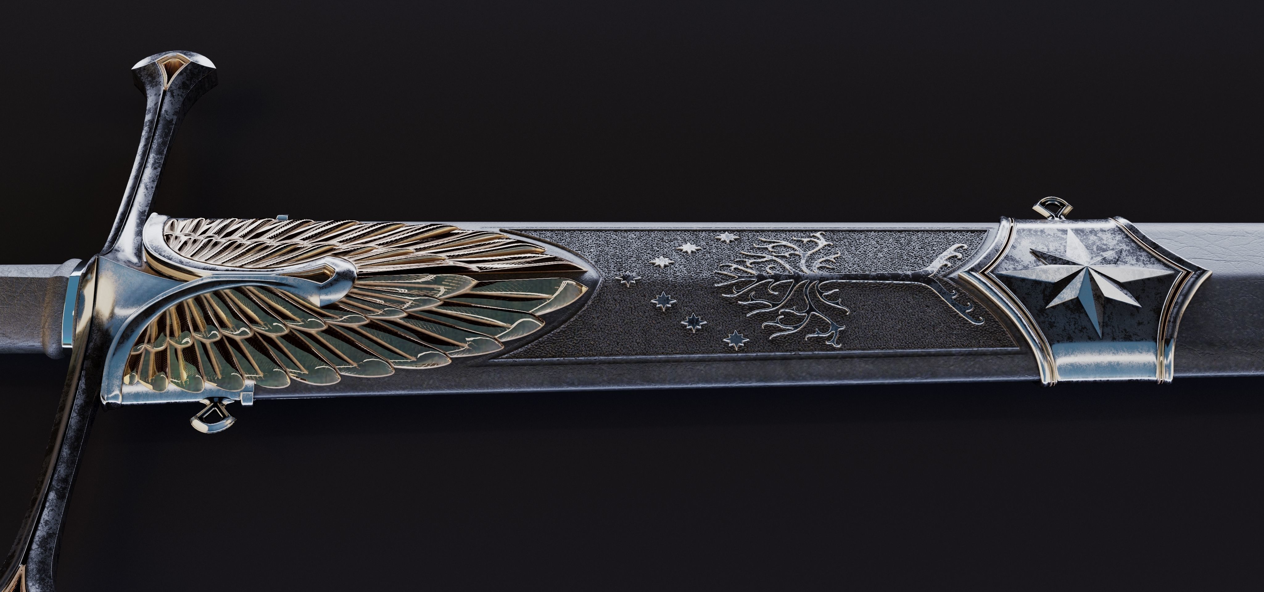 Sword of the noble Numenorian 3D model_21