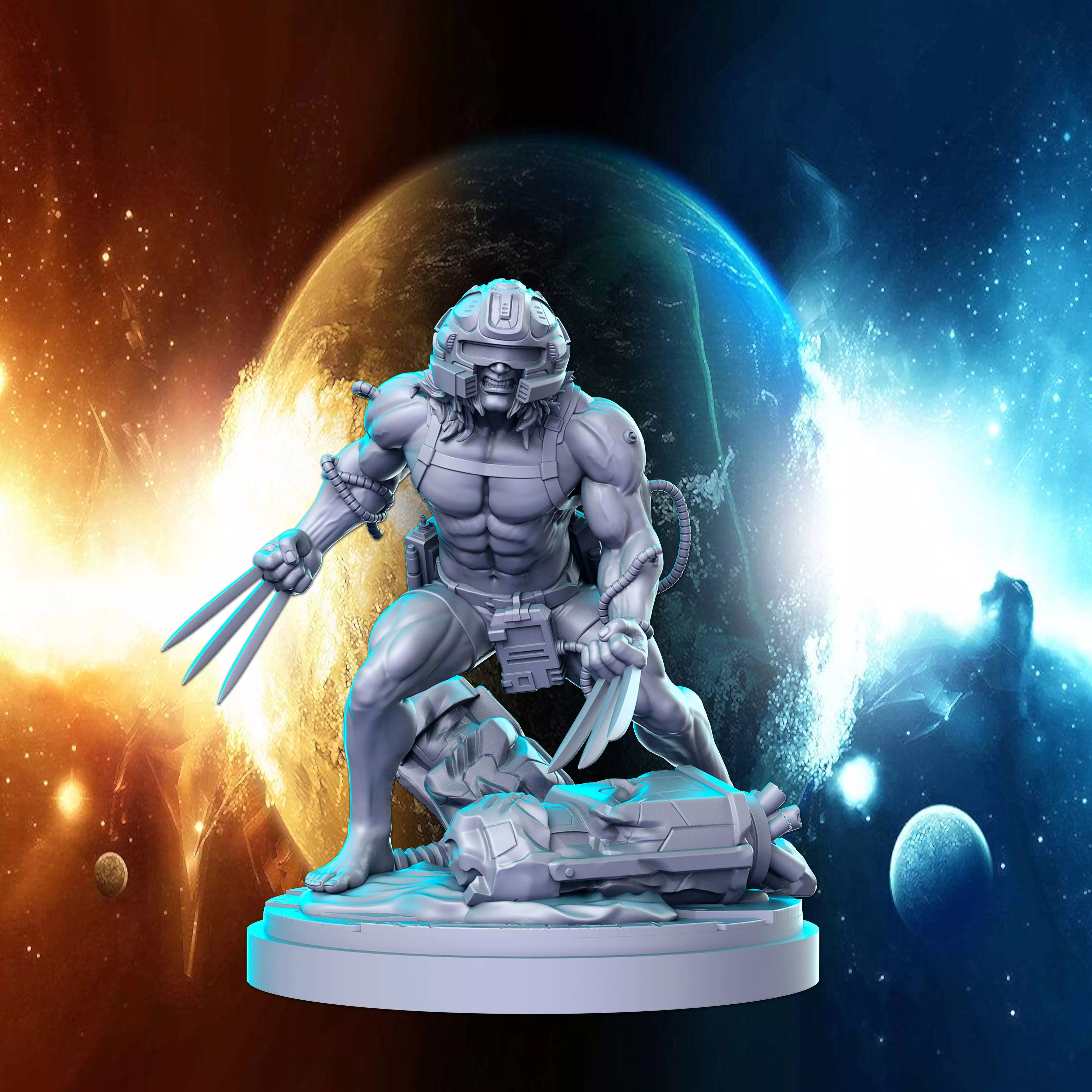 Weapon X wolverine logan Marvel Super Hero 32mm Pre-supported 3D print model_0