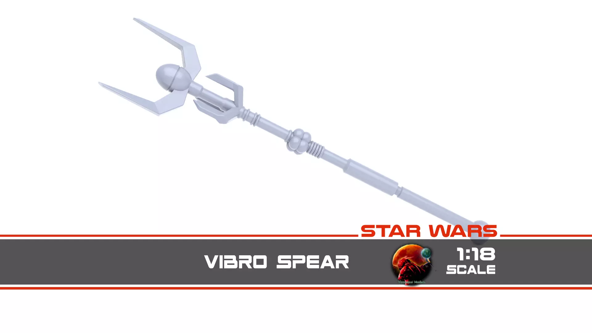 Vintage Vibro Spear 1-18 Scale Kenner Hasbro 3D print model
