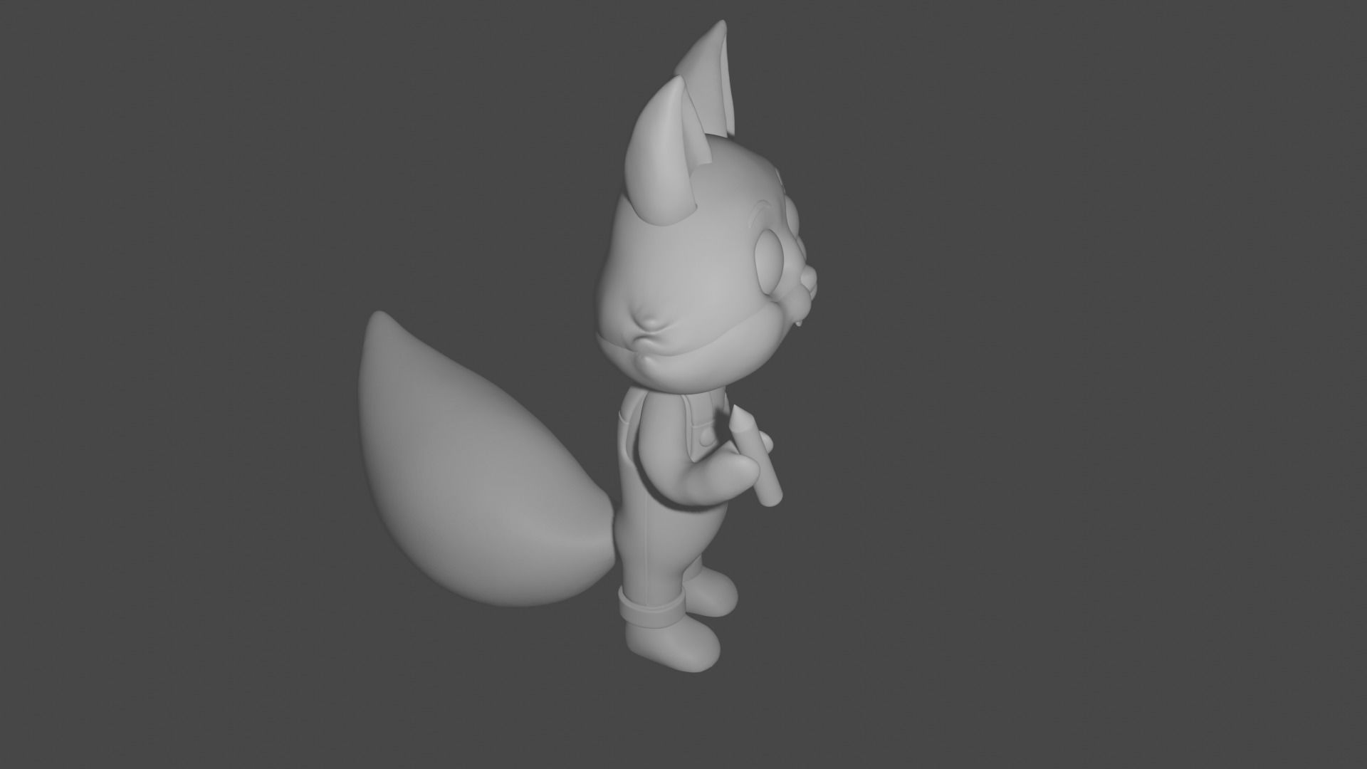 Fox happy toy 3D model_6