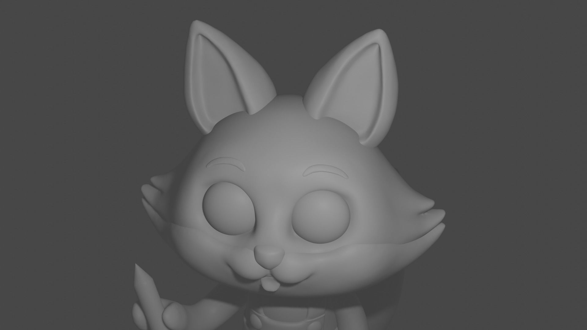 Fox happy toy 3D model_10