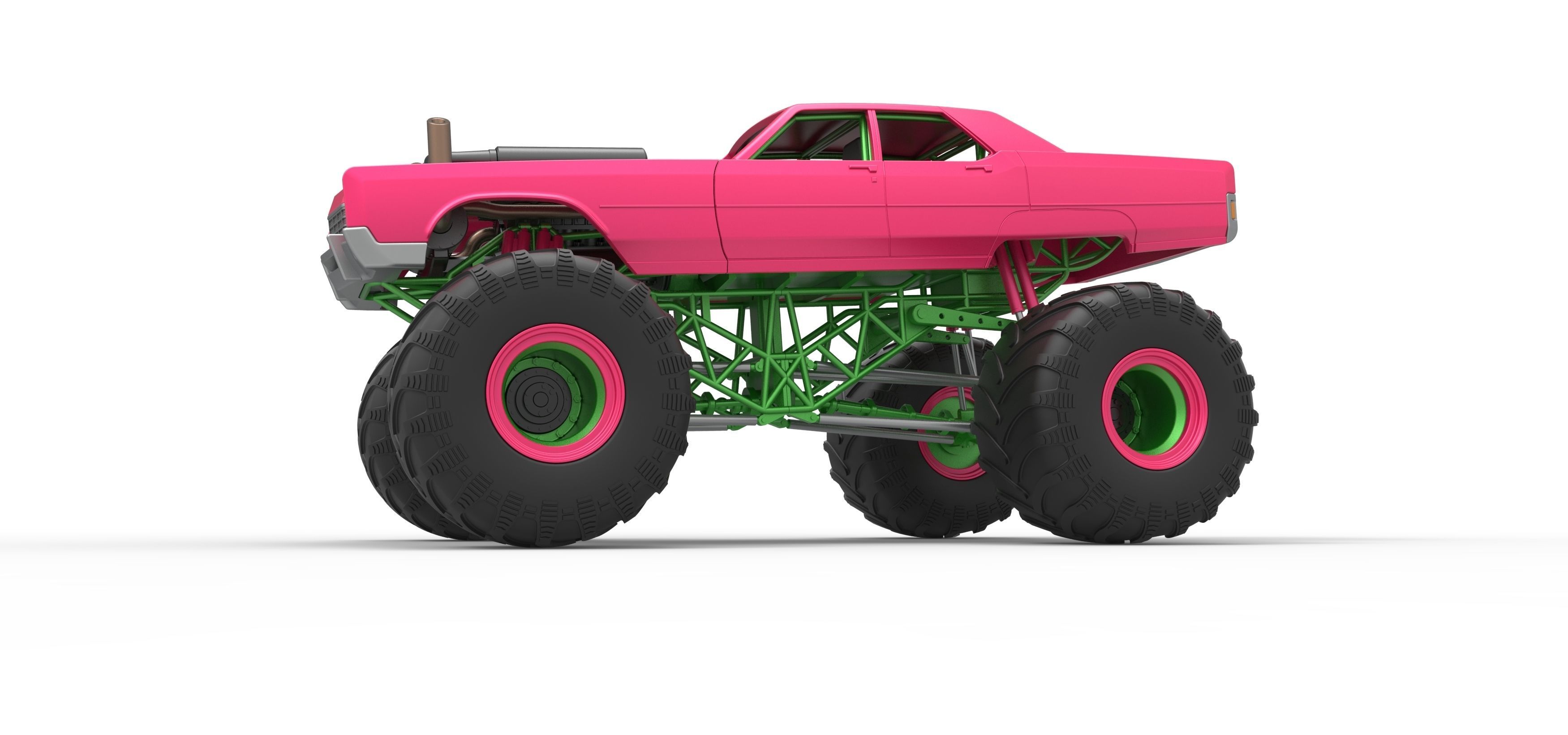 Monster Truck Concept Scale 1 to 25 3D print model_2