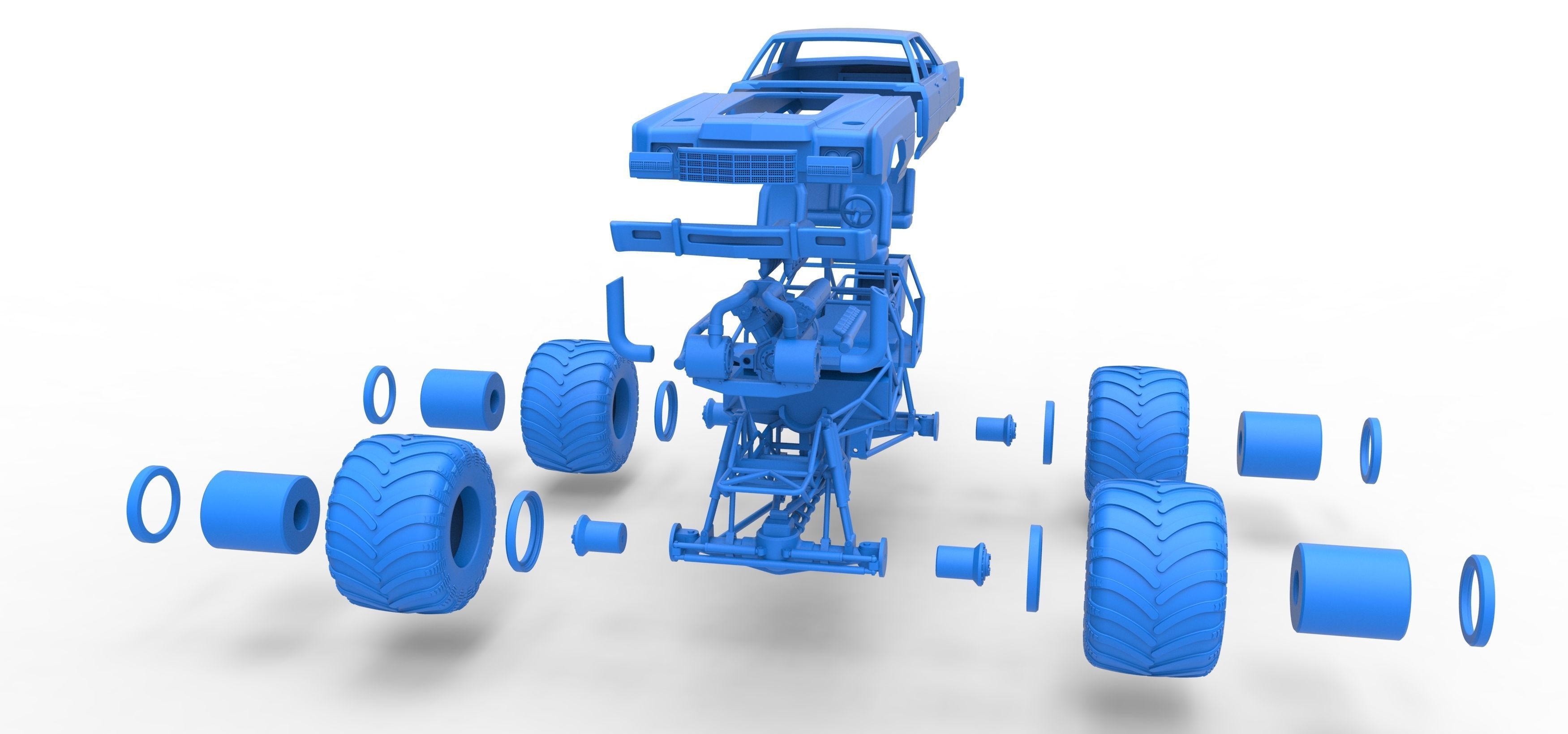 Monster Truck Concept Scale 1 to 25 3D print model_38