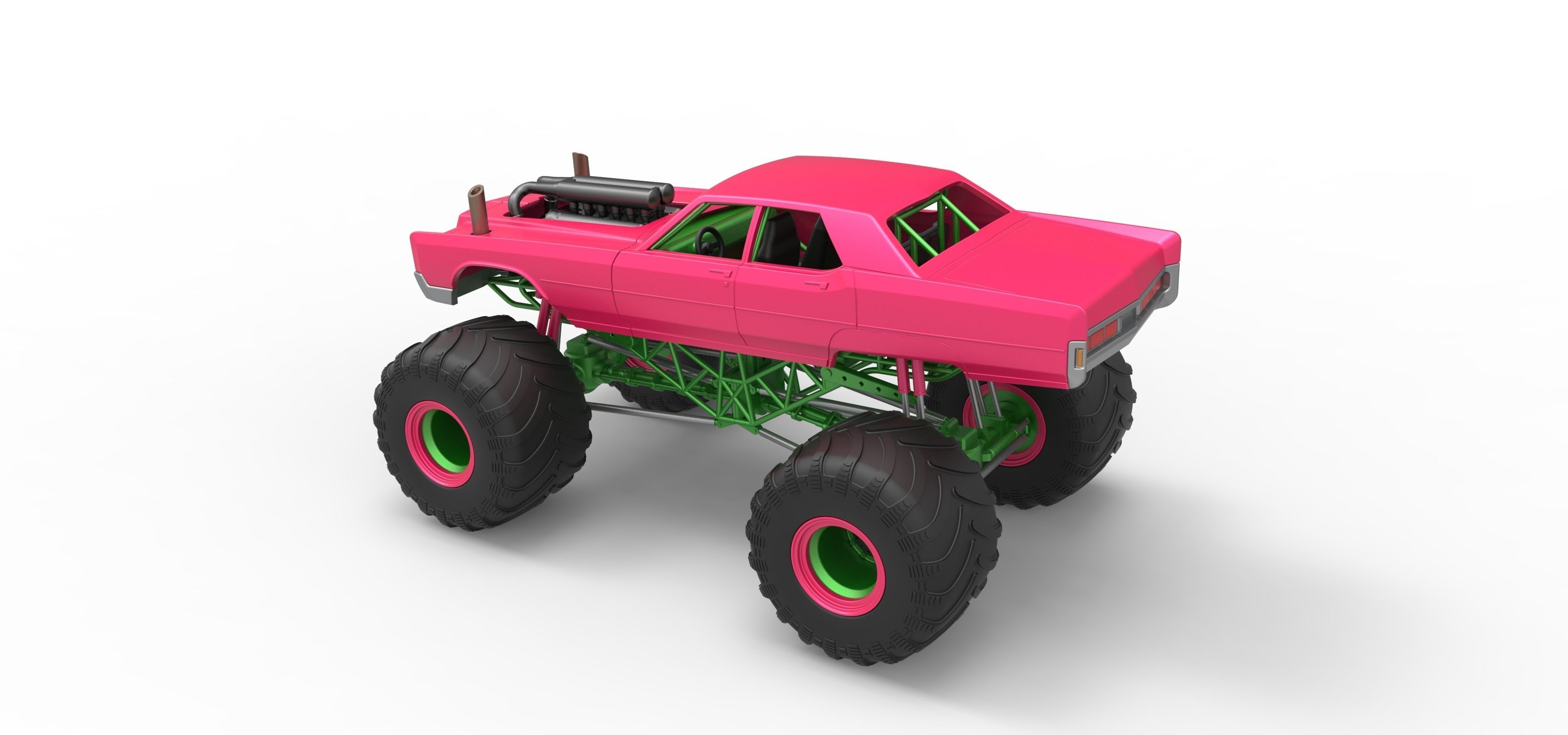 Monster Truck Concept Scale 1 to 25 3D print model_12