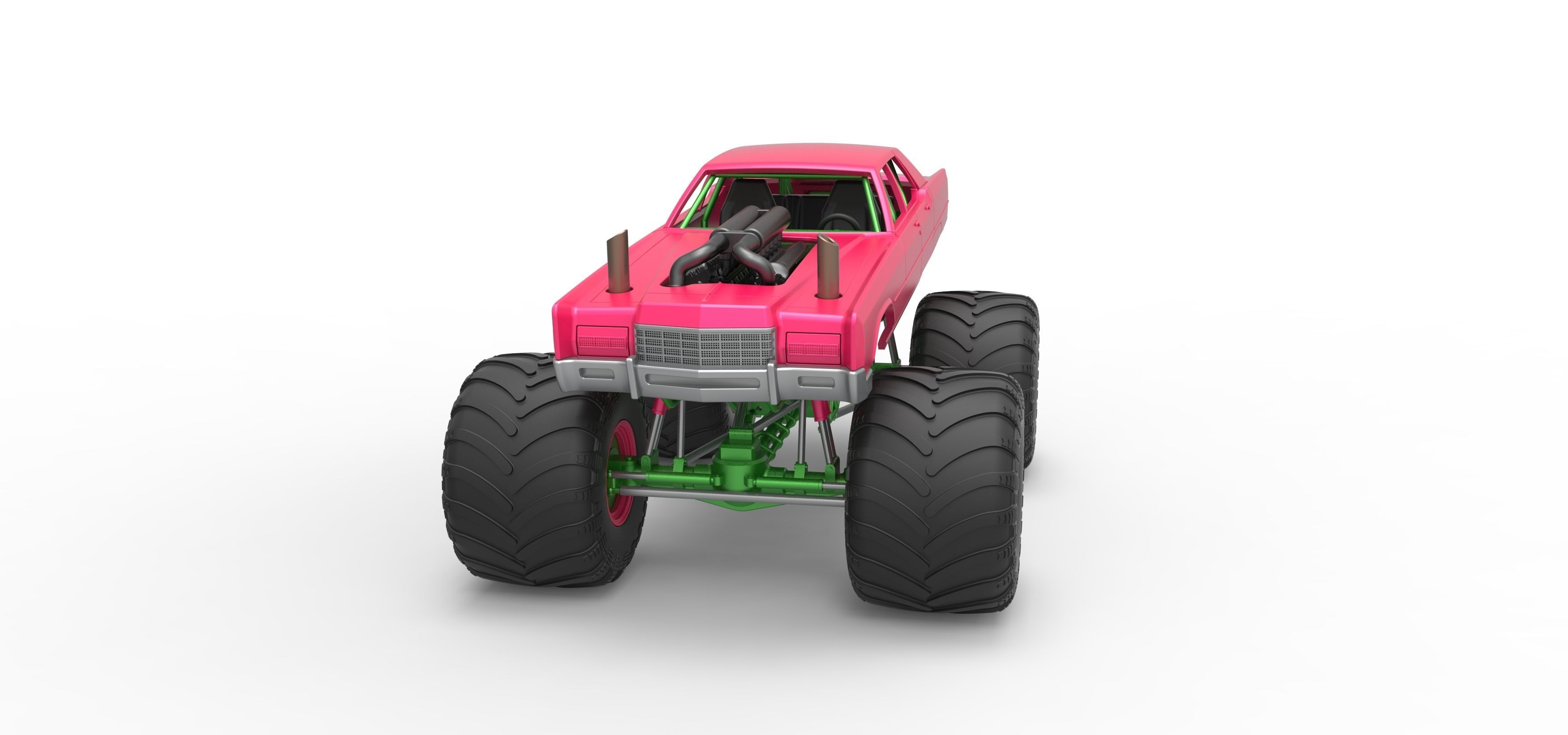 Monster Truck Concept Scale 1 to 25 3D print model_5