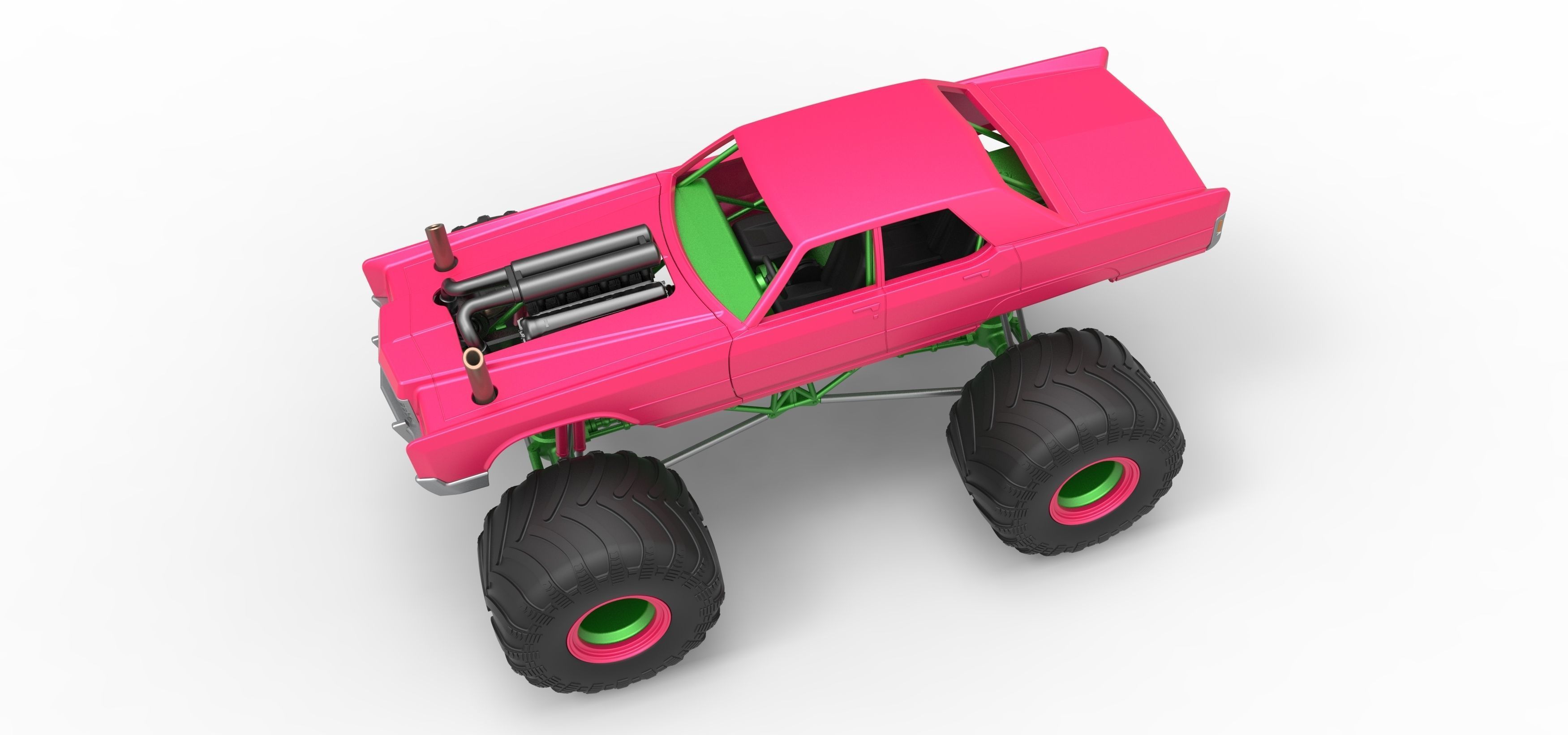 Monster Truck Concept Scale 1 to 25 3D print model_4