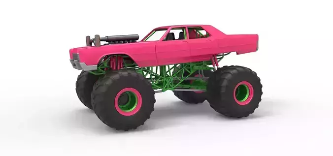 Monster Truck Concept Scale 1 to 25 3D print model