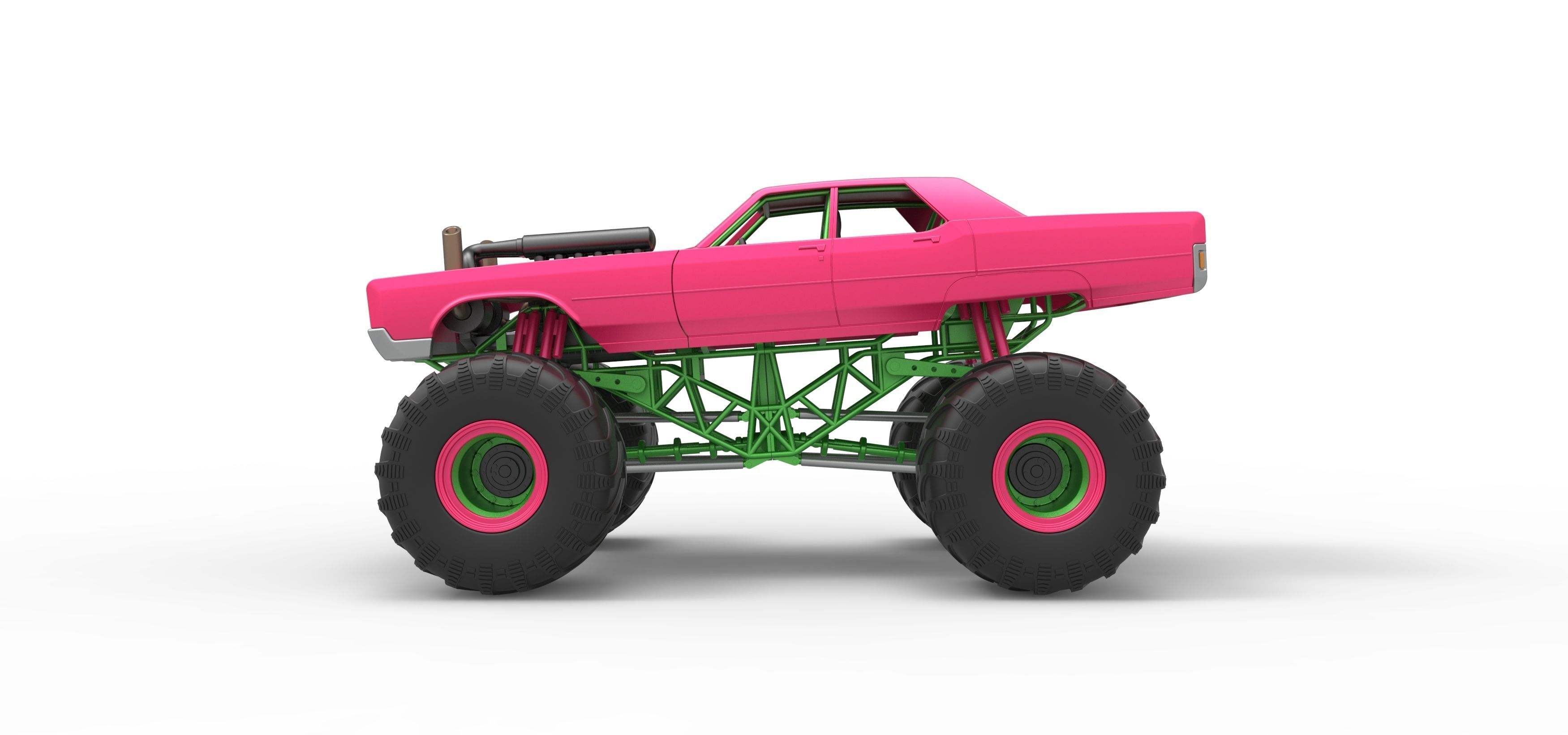 Monster Truck Concept Scale 1 to 25 3D print model_9