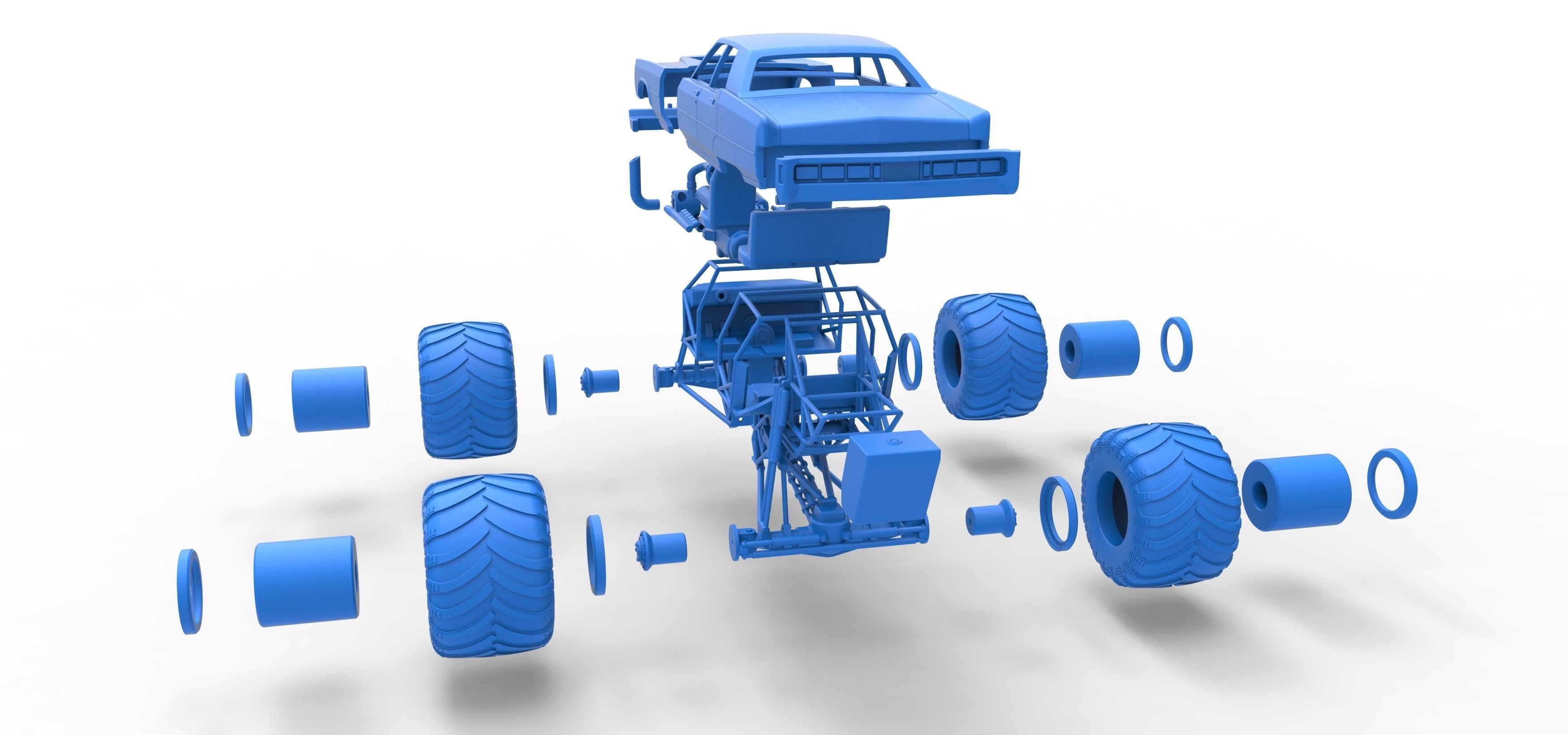 Monster Truck Concept Scale 1 to 25 3D print model_42