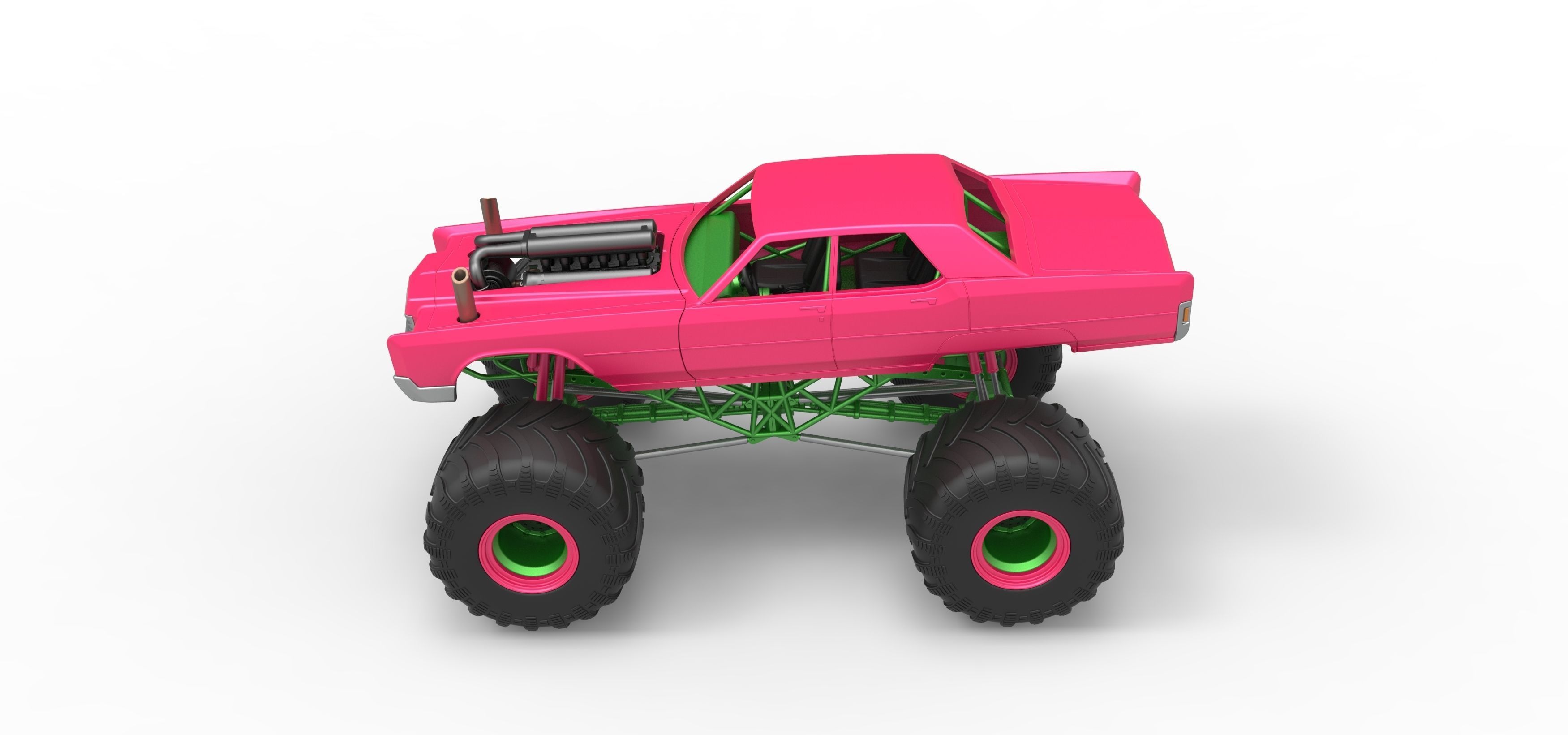 Monster Truck Concept Scale 1 to 25 3D print model_10