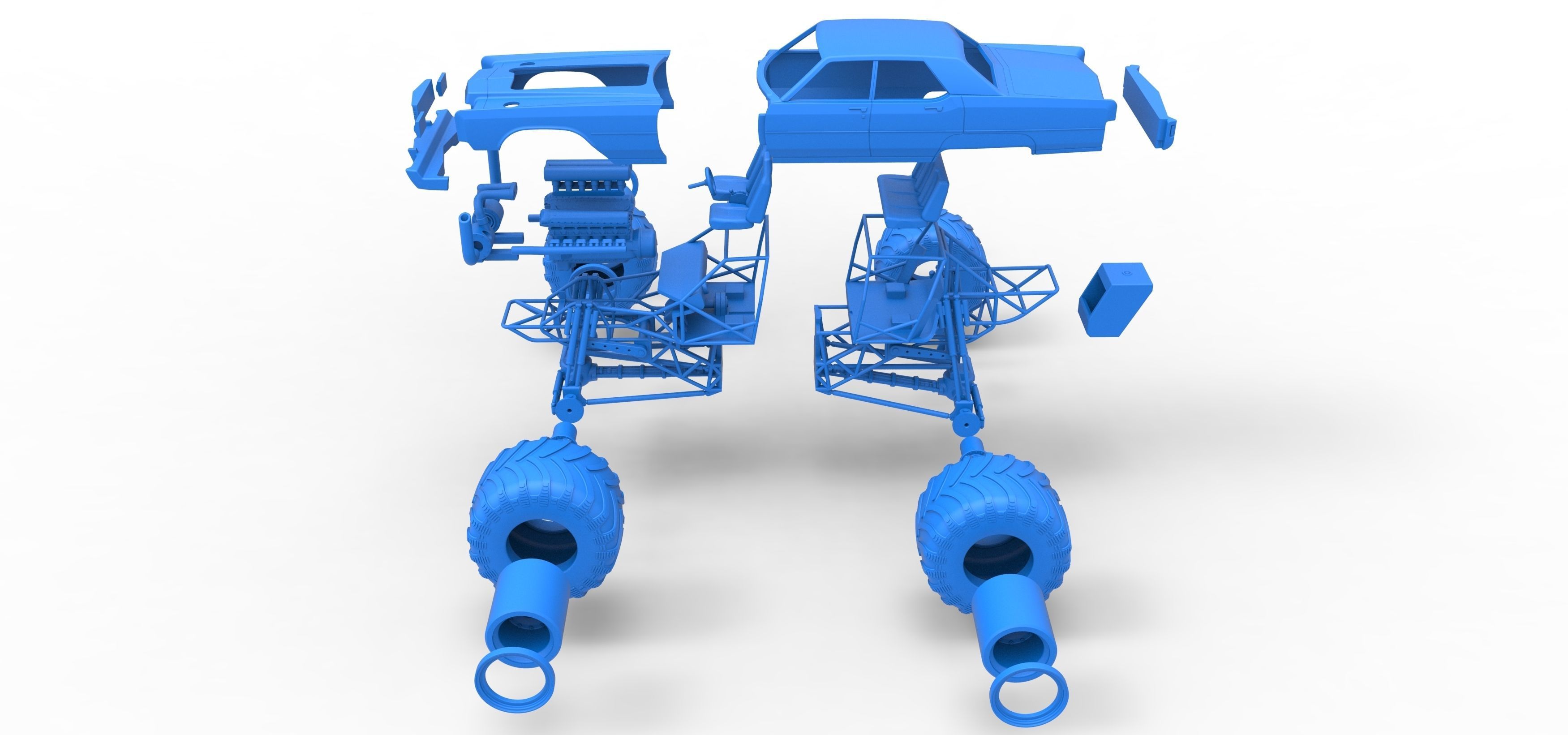 Monster Truck Concept Scale 1 to 25 3D print model_40