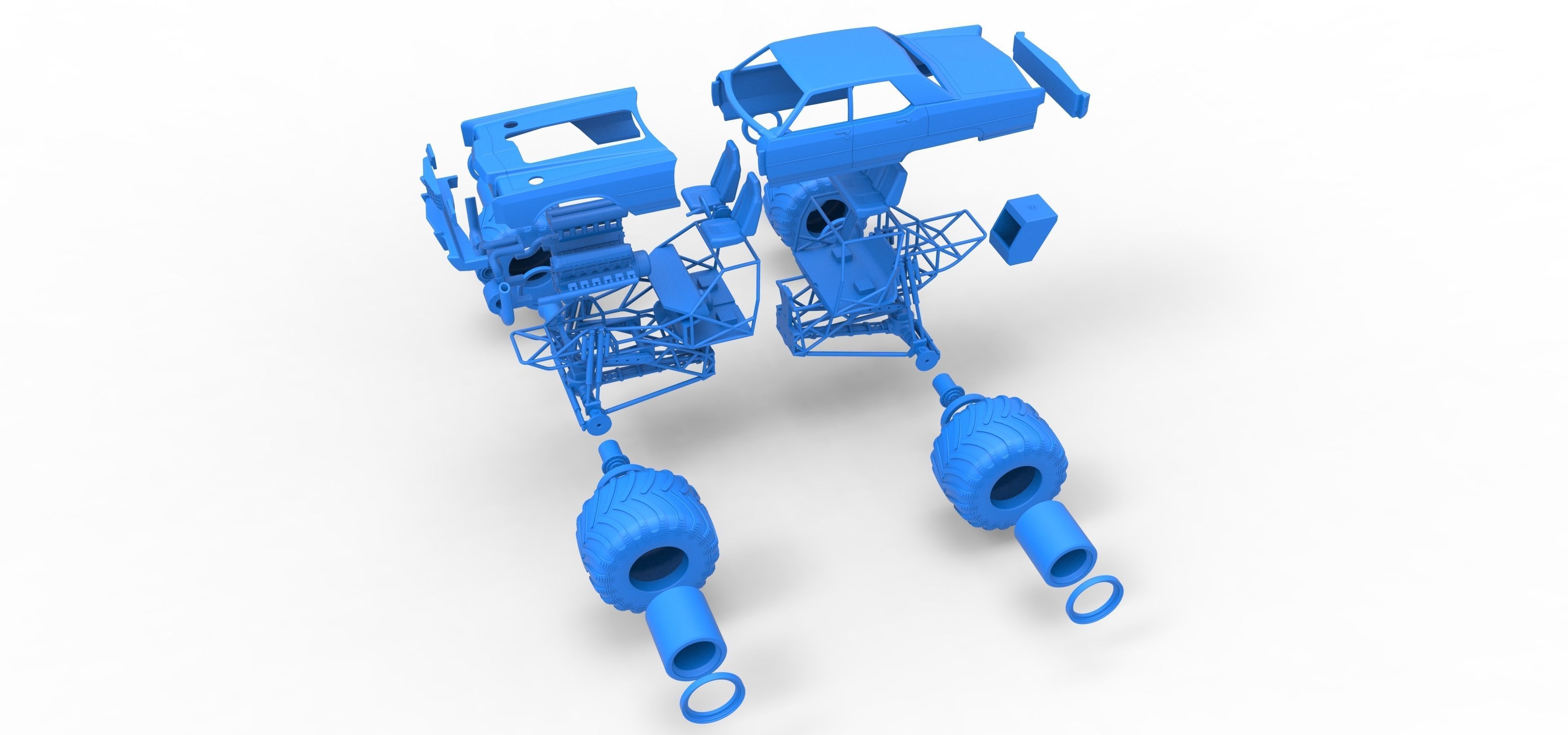 Monster Truck Concept Scale 1 to 25 3D print model_36
