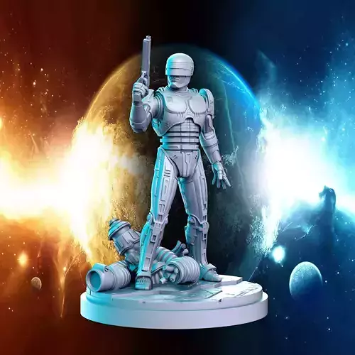 Robocot law warrior soldier Super Hero 32mm Pre-supported 3D print model Robocot law warrior soldier Super Hero 32mm Pre-supported 3D print model