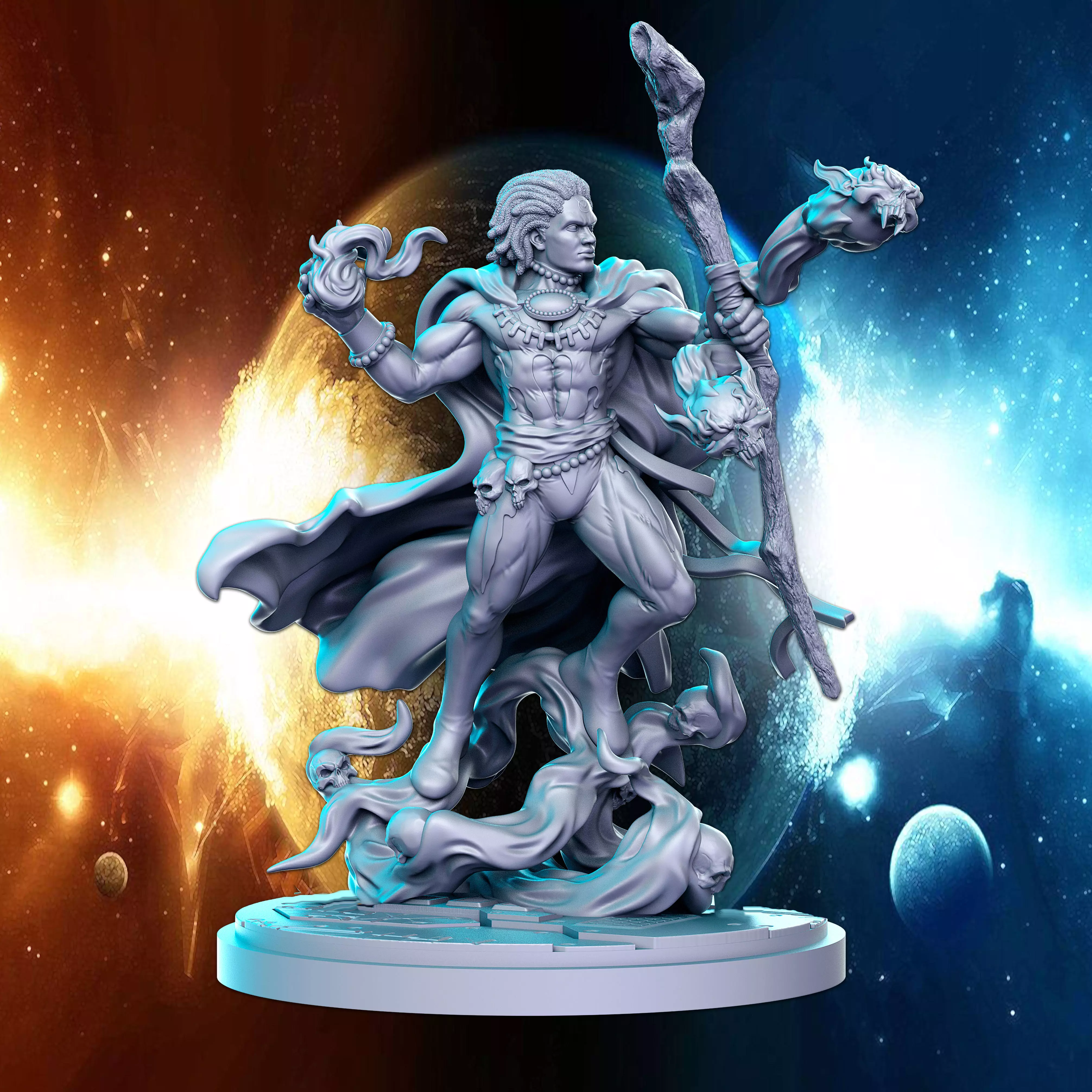 Dr Voodoo Marvel Super Hero 32mm Pre-supported 3D print model_0