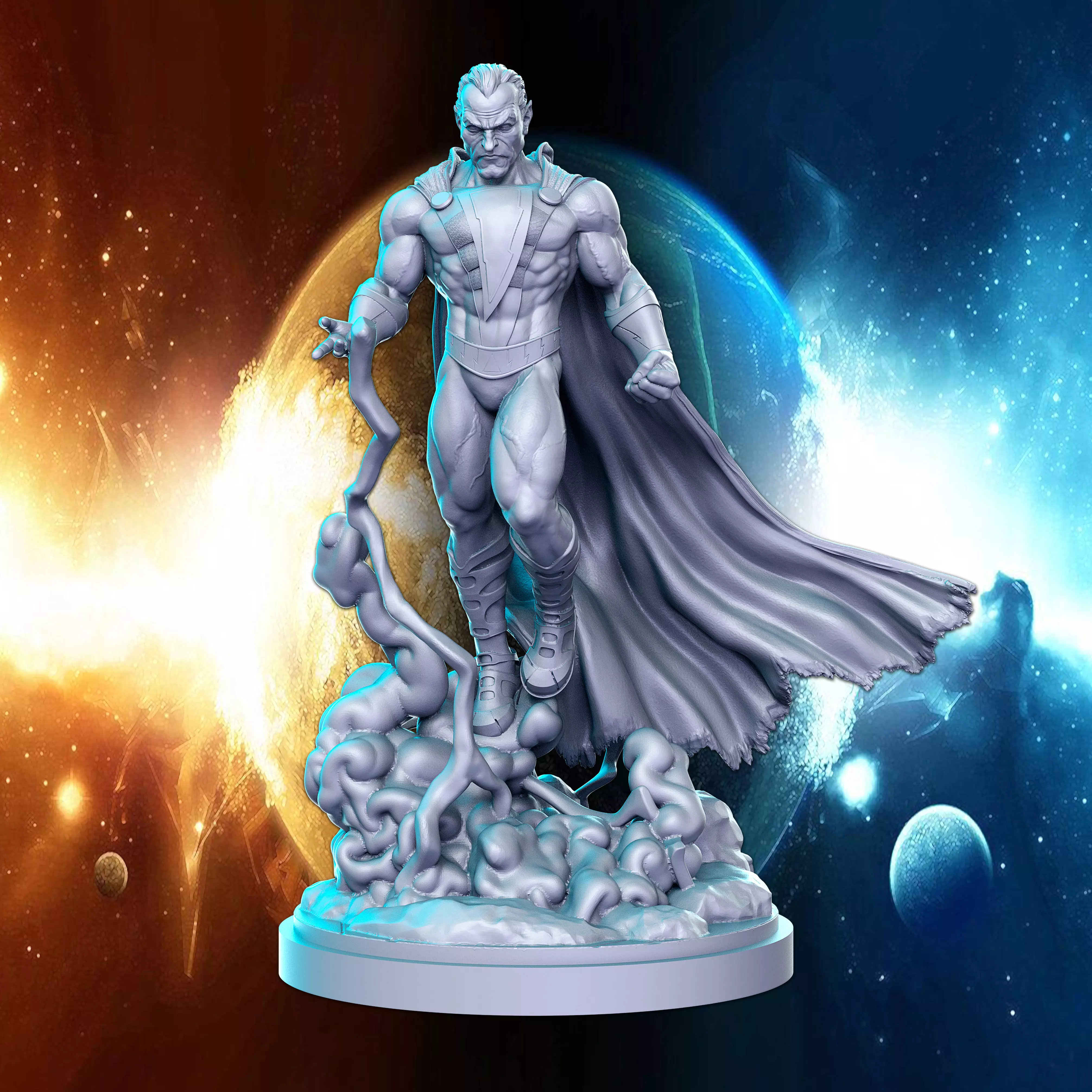Black Adam Comic version DC comics Super Hero 32mm Pre-supported 3D print model