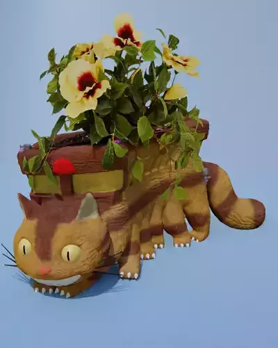 STL CATBUS PLANTER 3D print model
