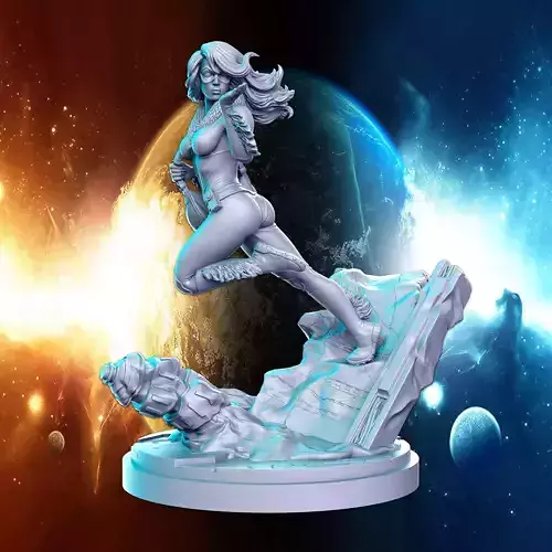 Black Cat Marvel Super Hero 32mm Pre-supported