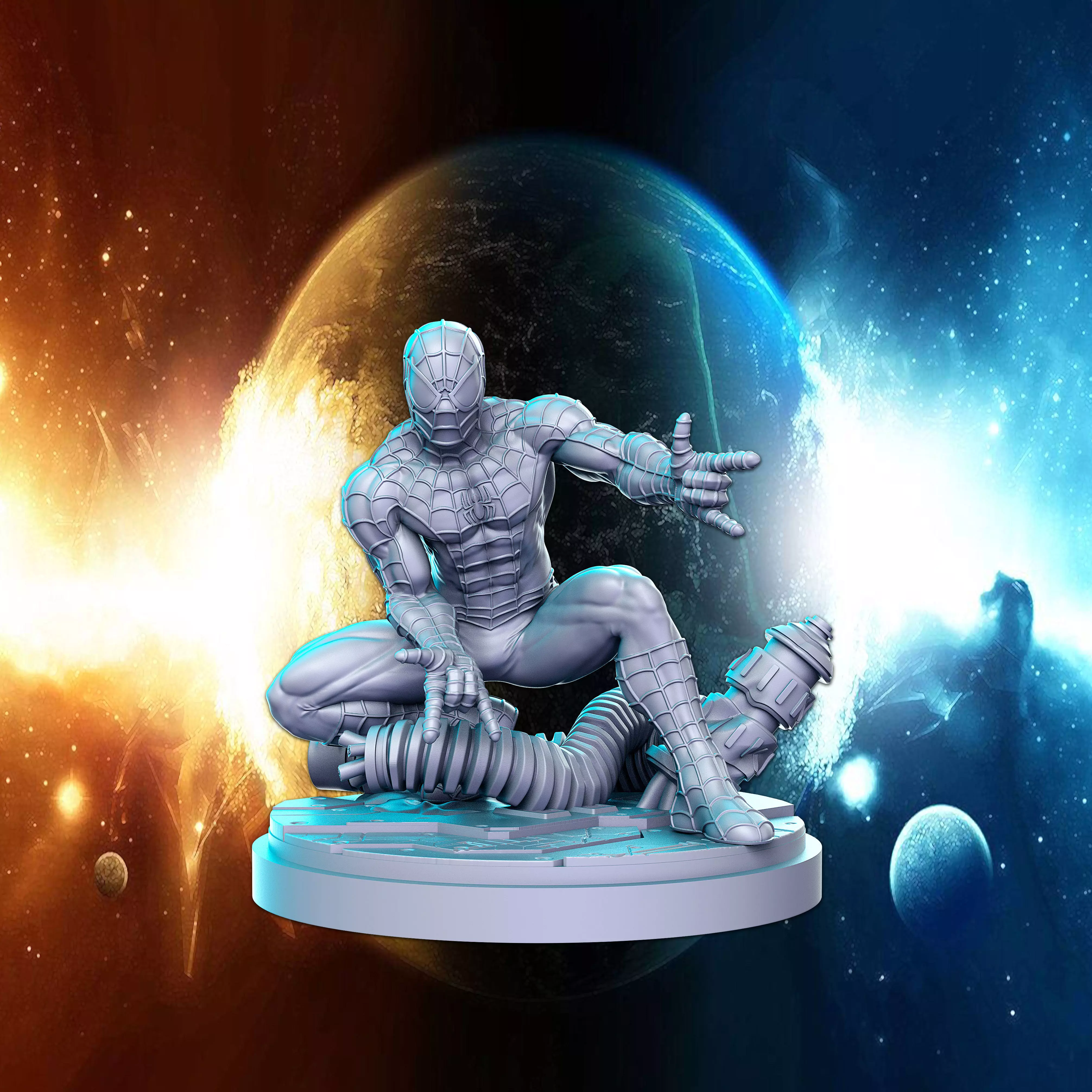 Spider-man Marvel Super Hero 32mm Pre-supported 3D print model_0