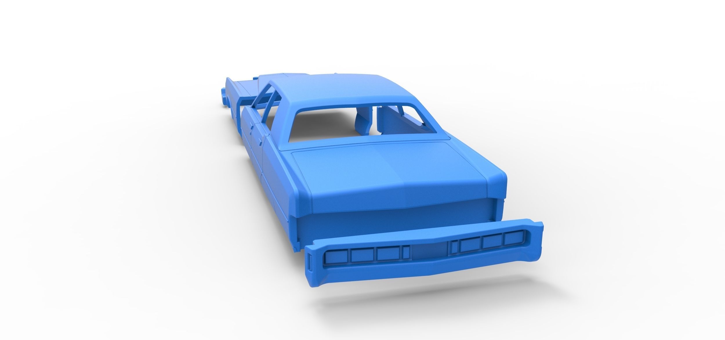 Vintage car Shell of Monster Truck Scale 1 to 25 3D print model_24