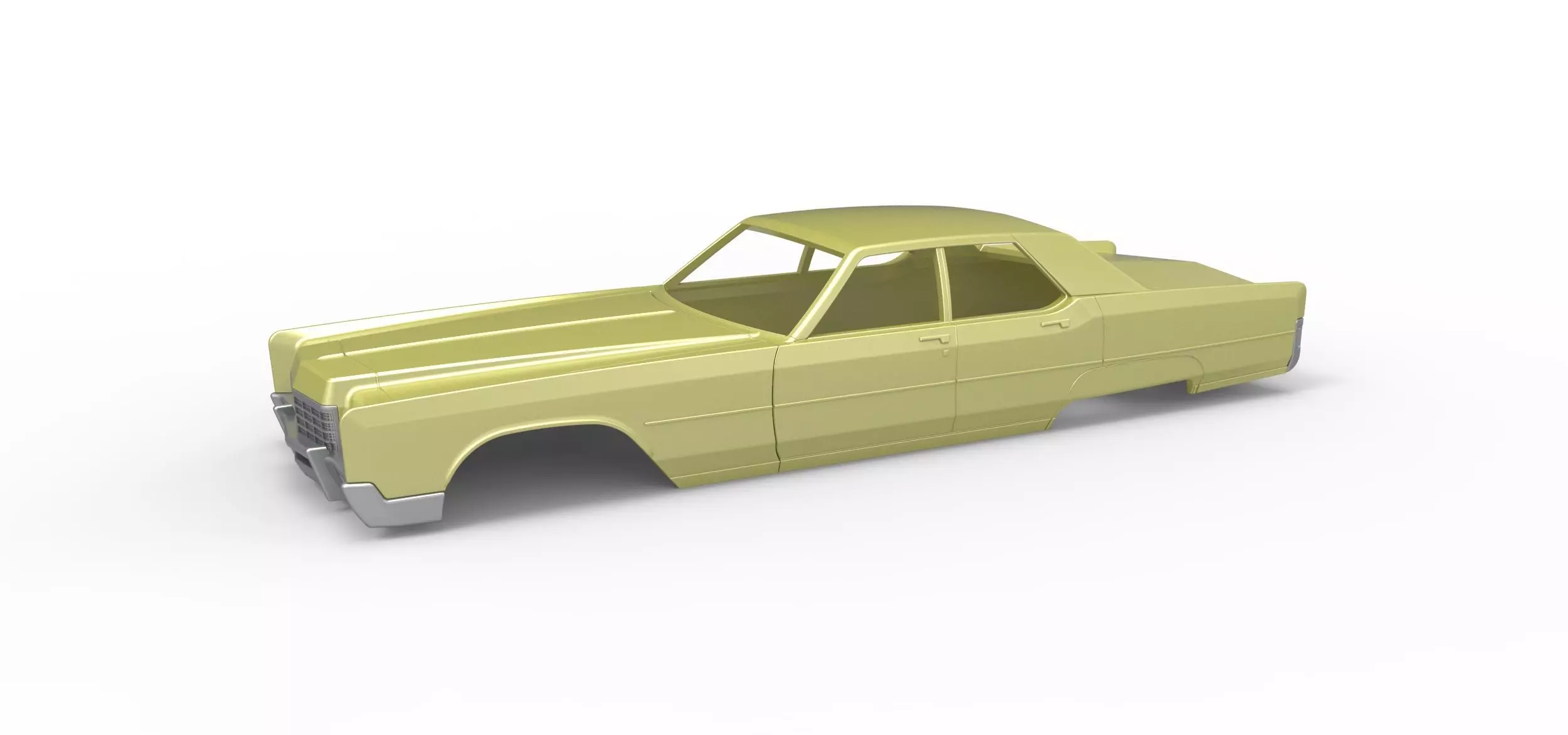 Vintage car Shell of Monster Truck Scale 1 to 25 3D print model_0