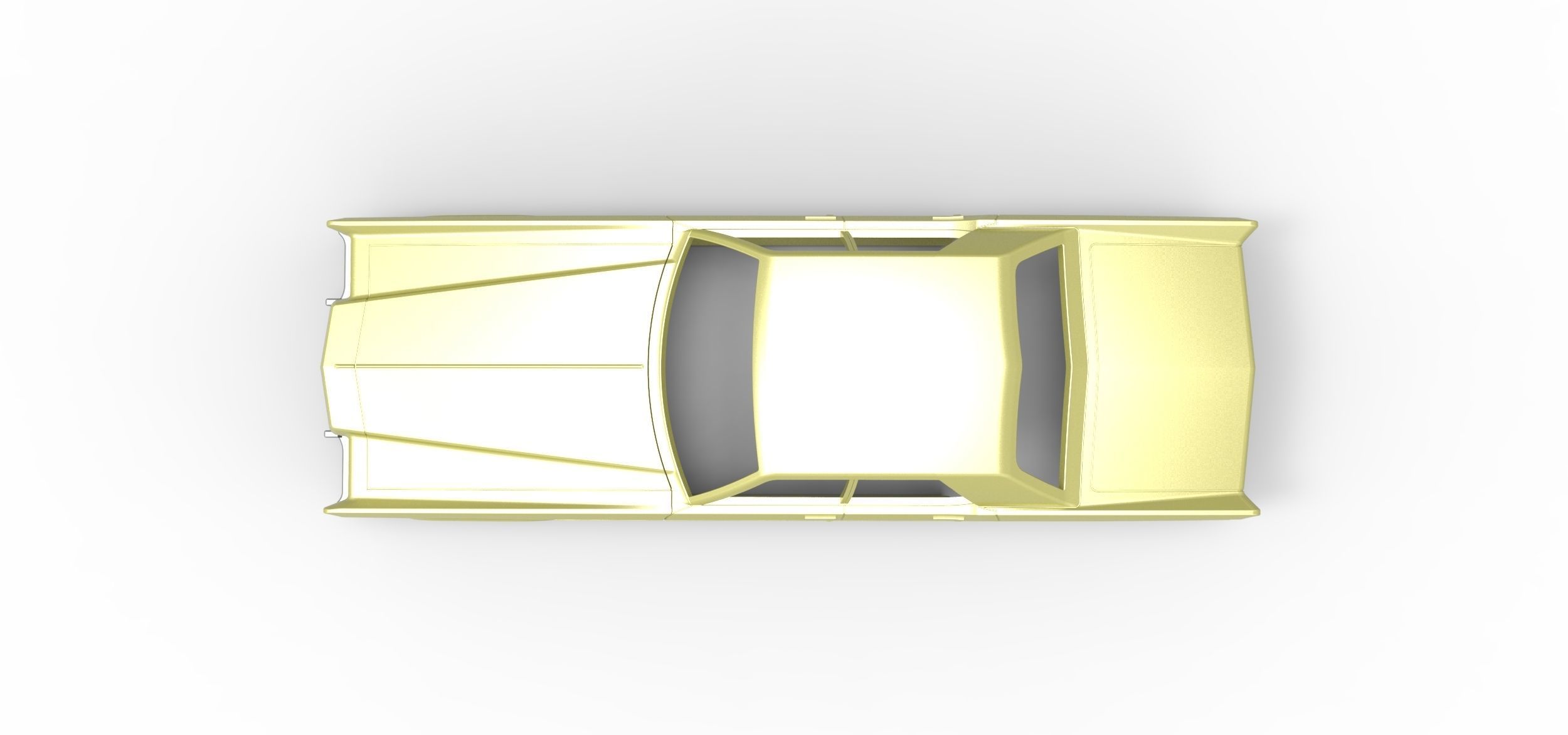 Vintage car Shell of Monster Truck Scale 1 to 25 3D print model_10