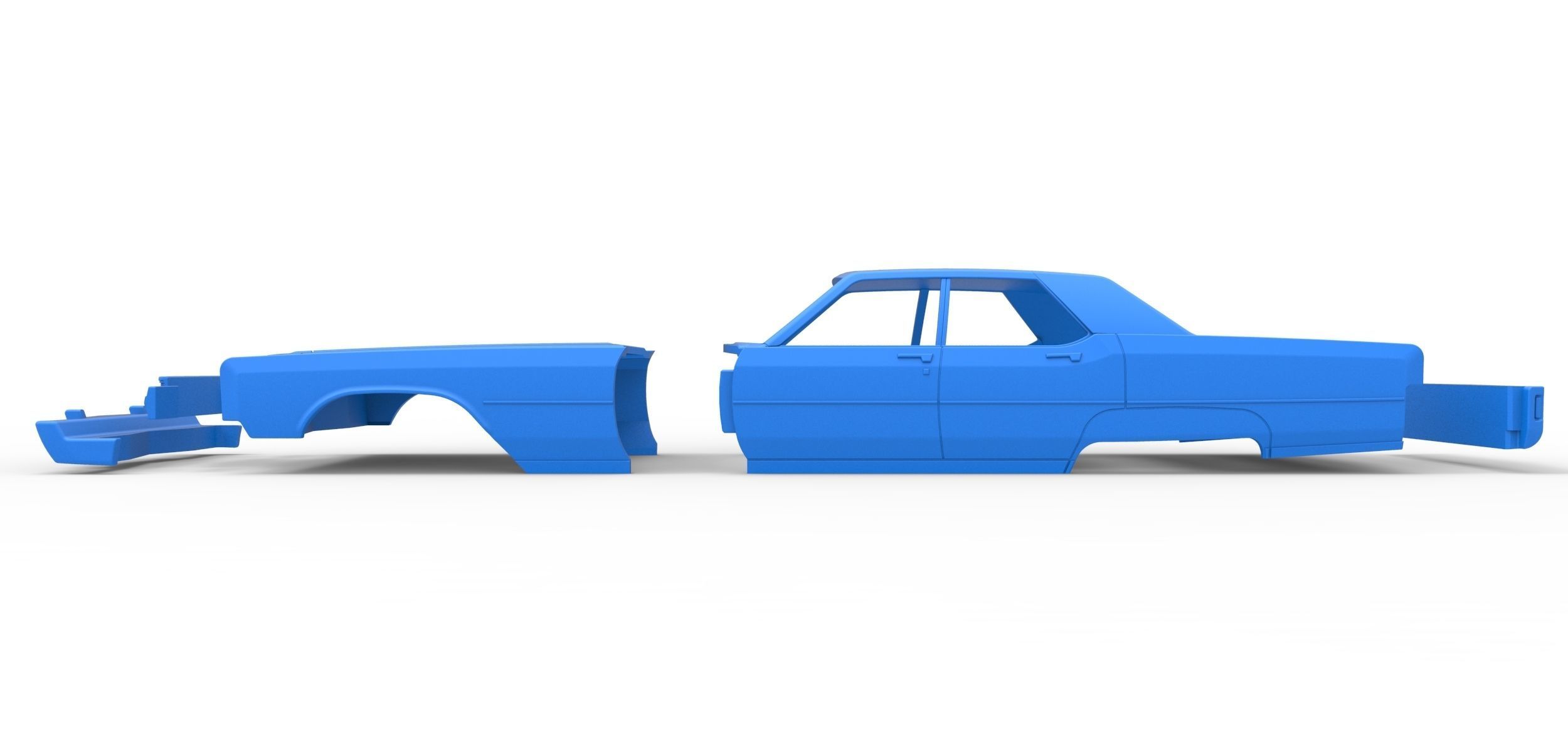 Vintage car Shell of Monster Truck Scale 1 to 25 3D print model_21