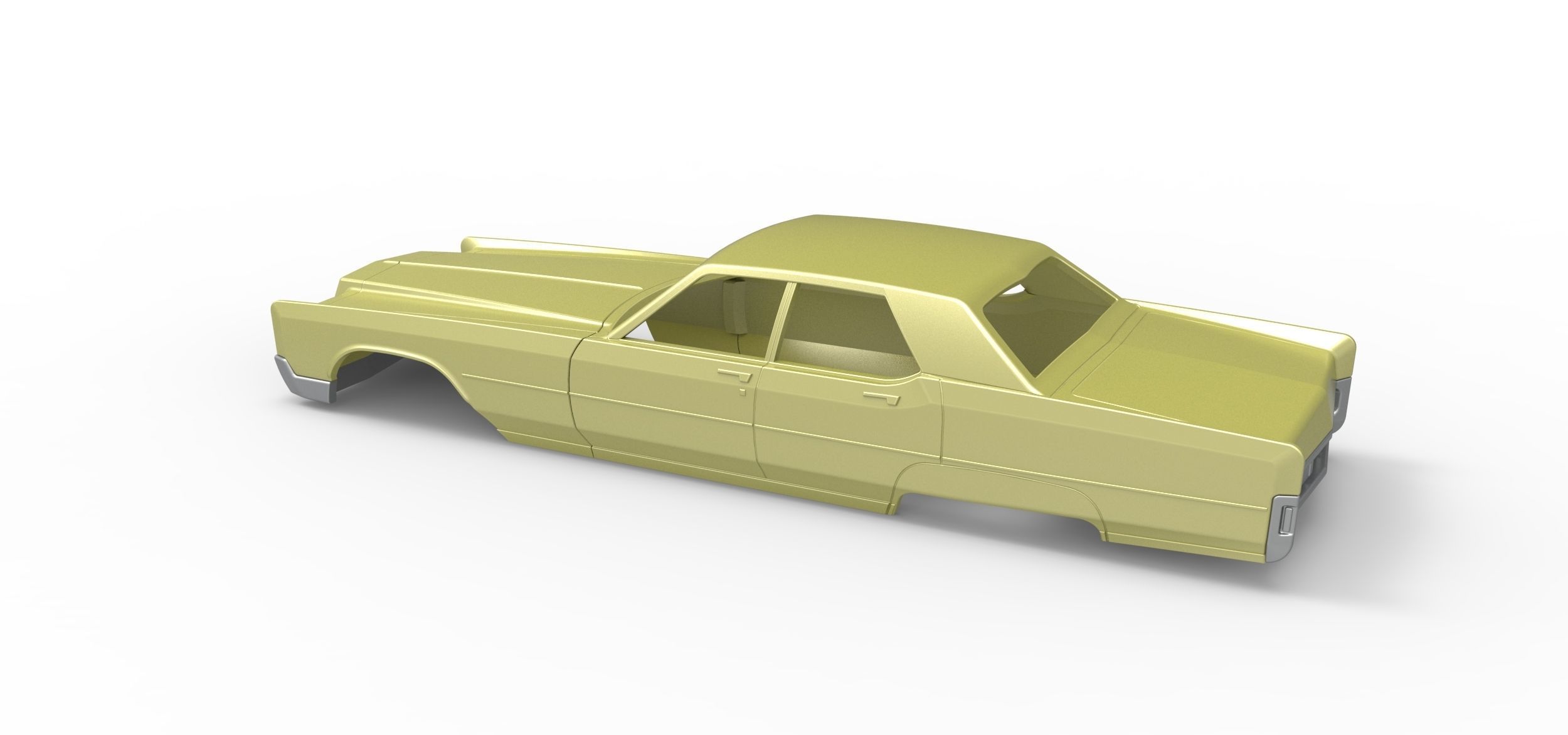 Vintage car Shell of Monster Truck Scale 1 to 25 3D print model_11