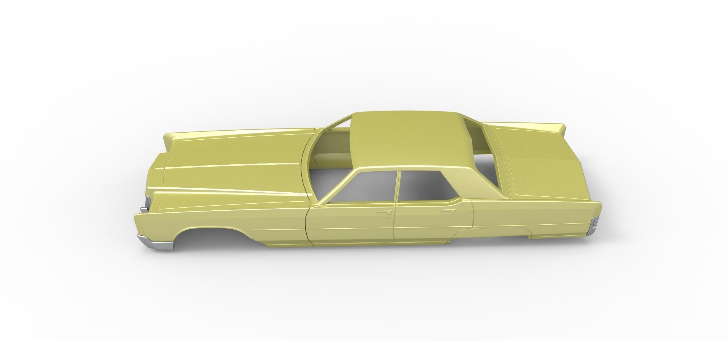 Vintage car Shell of Monster Truck Scale 1 to 25 3D print model_9