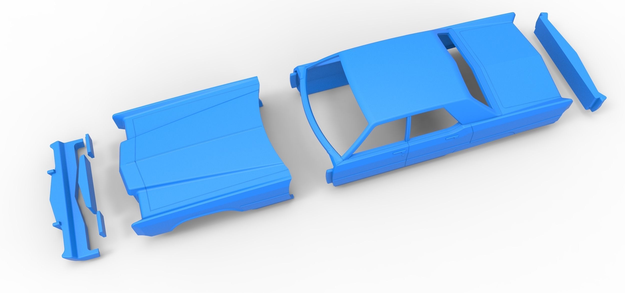 Vintage car Shell of Monster Truck Scale 1 to 25 3D print model_18