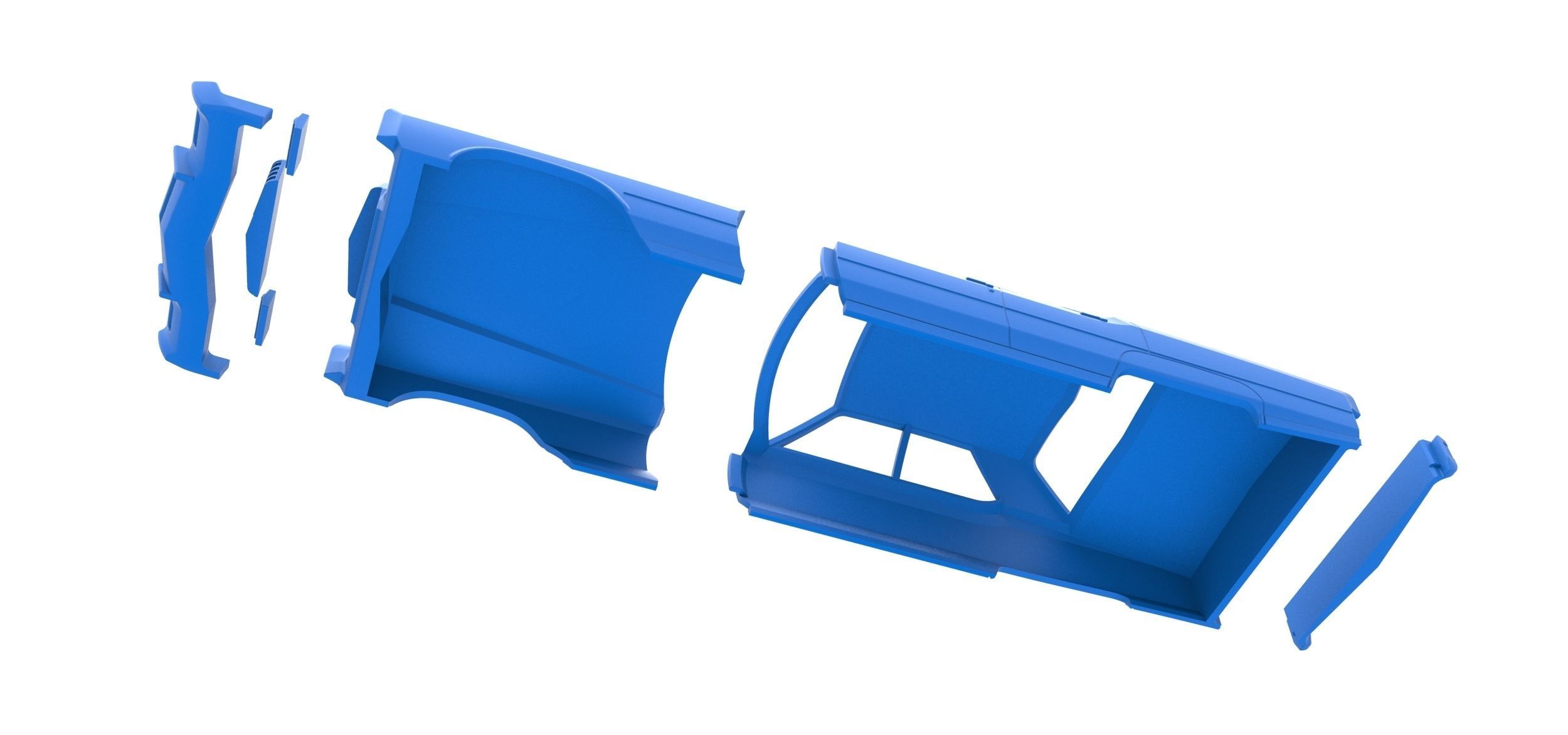 Vintage car Shell of Monster Truck Scale 1 to 25 3D print model_19