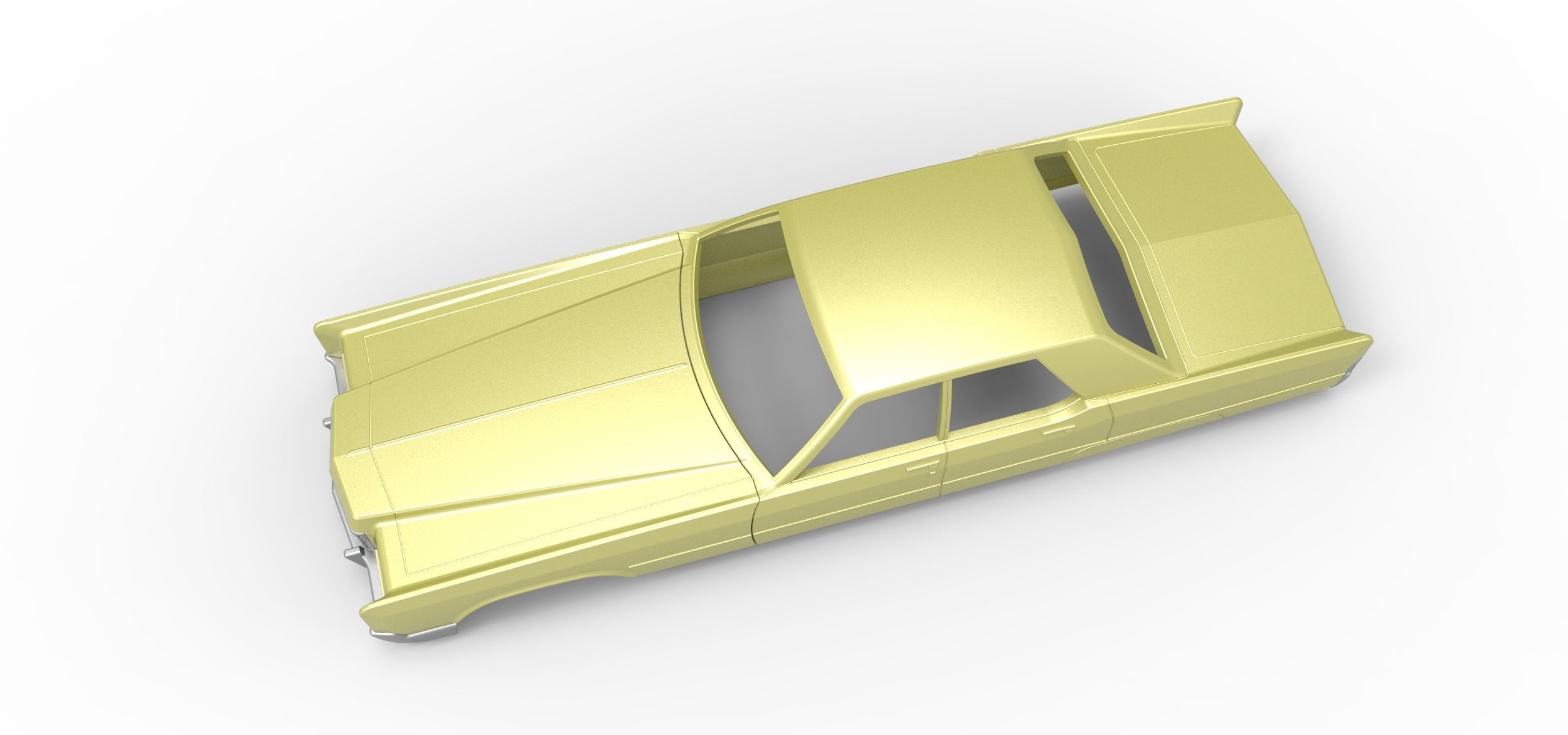 Vintage car Shell of Monster Truck Scale 1 to 25 3D print model_3