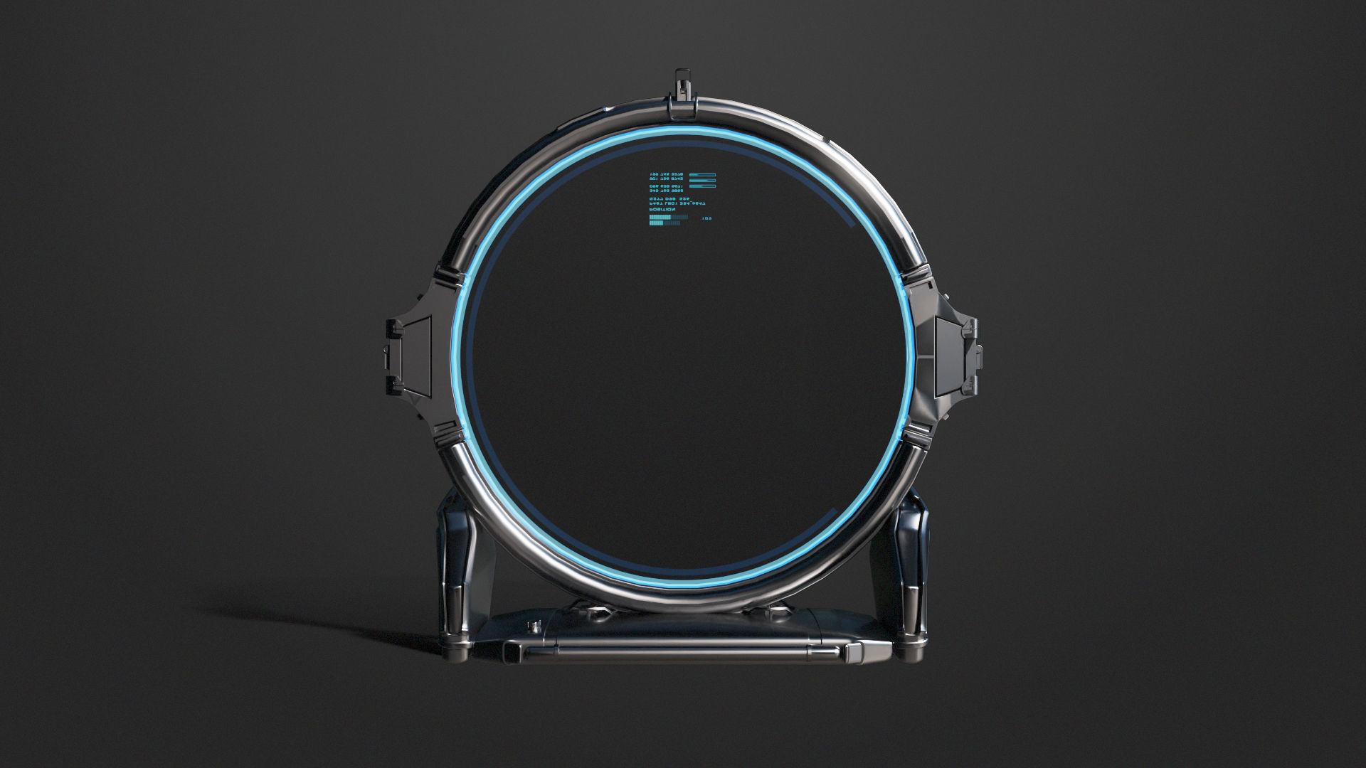 Sci-Fi Temporal Machine Low-poly 3D model_1