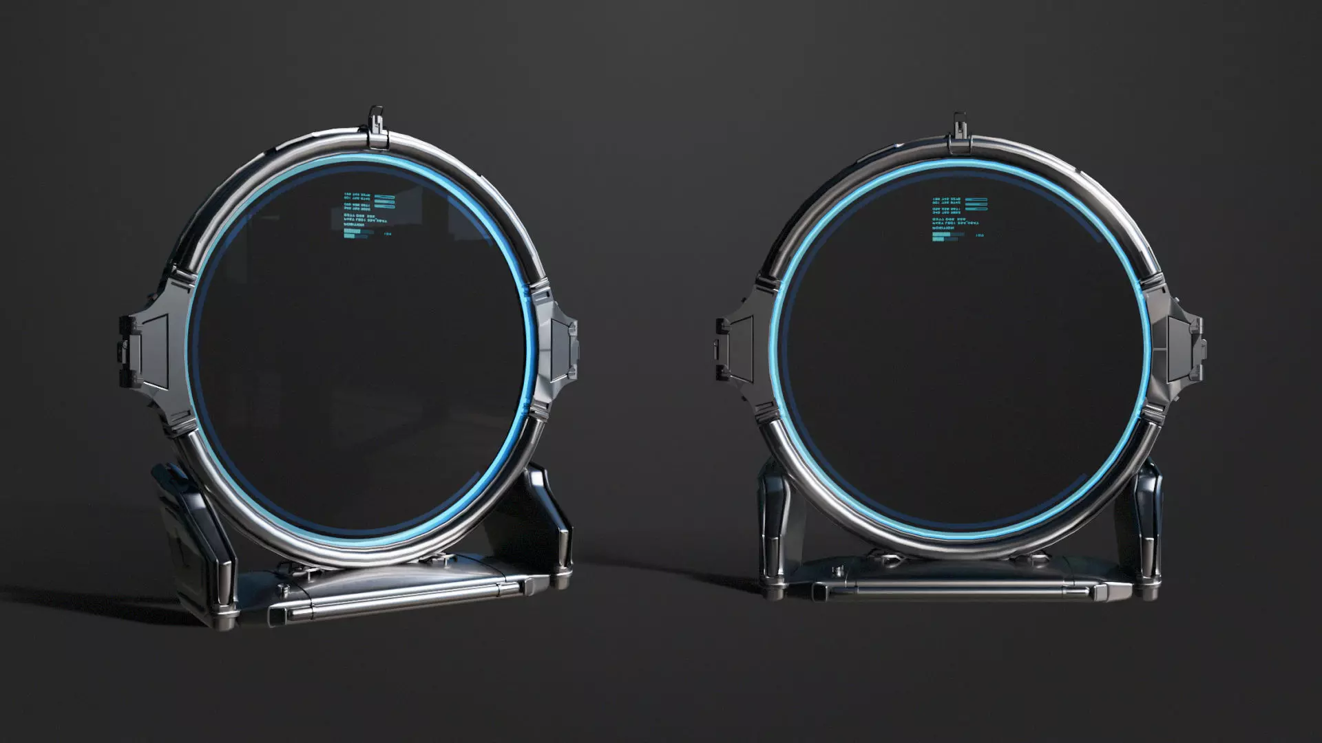 Sci-Fi Temporal Machine Low-poly 3D model_0