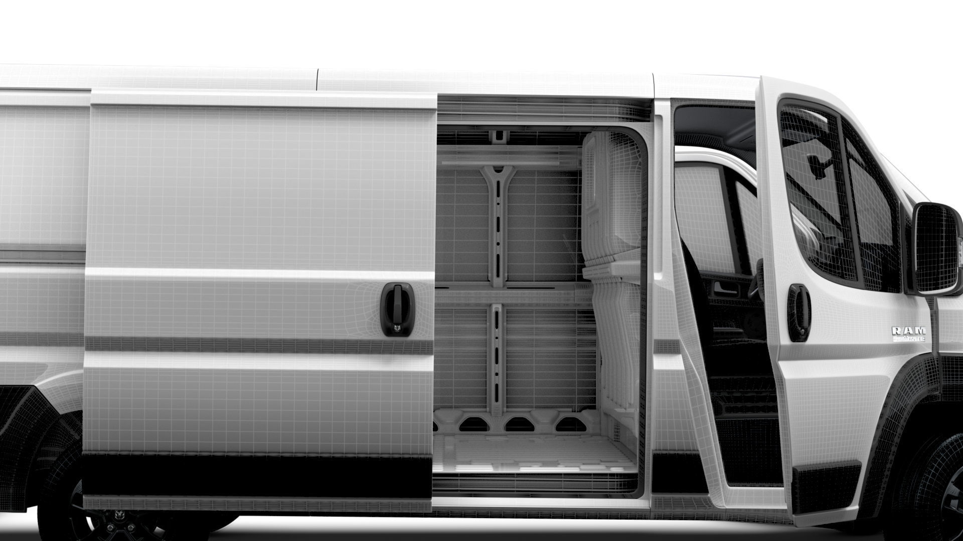 RAM Promaster Van L2H1 HQ Interior 2023 3D model_14