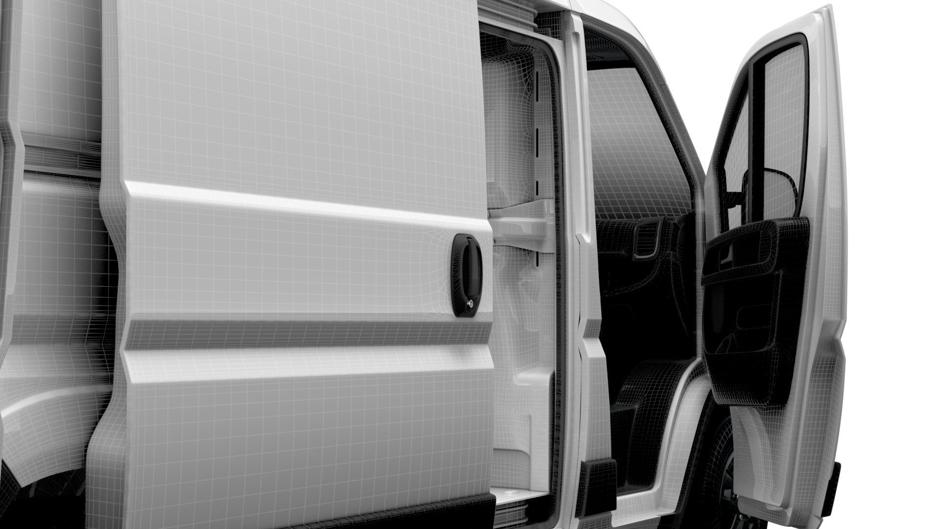 RAM Promaster Van L2H1 HQ Interior 2023 3D model_23