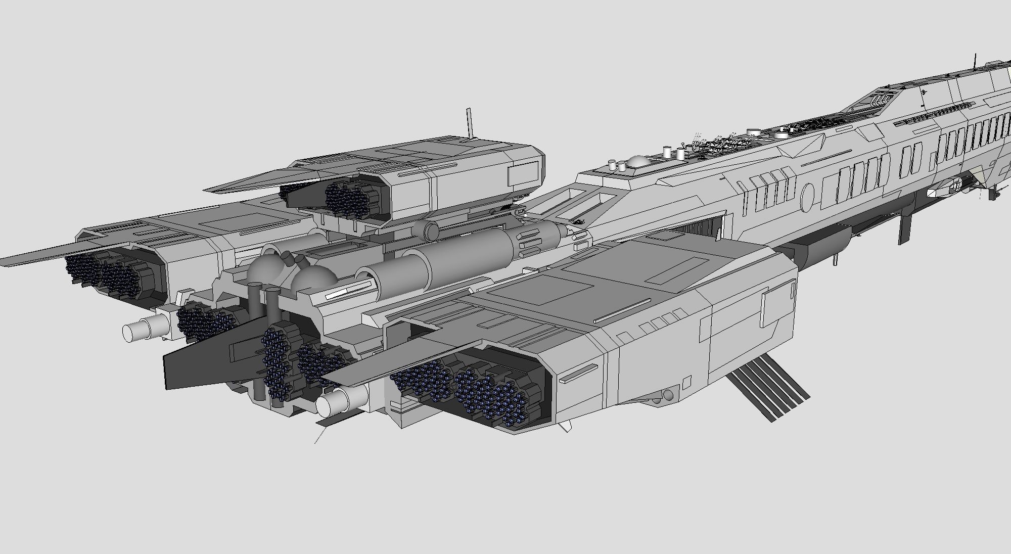 Spaceship-spacecraft-20 3D model_9