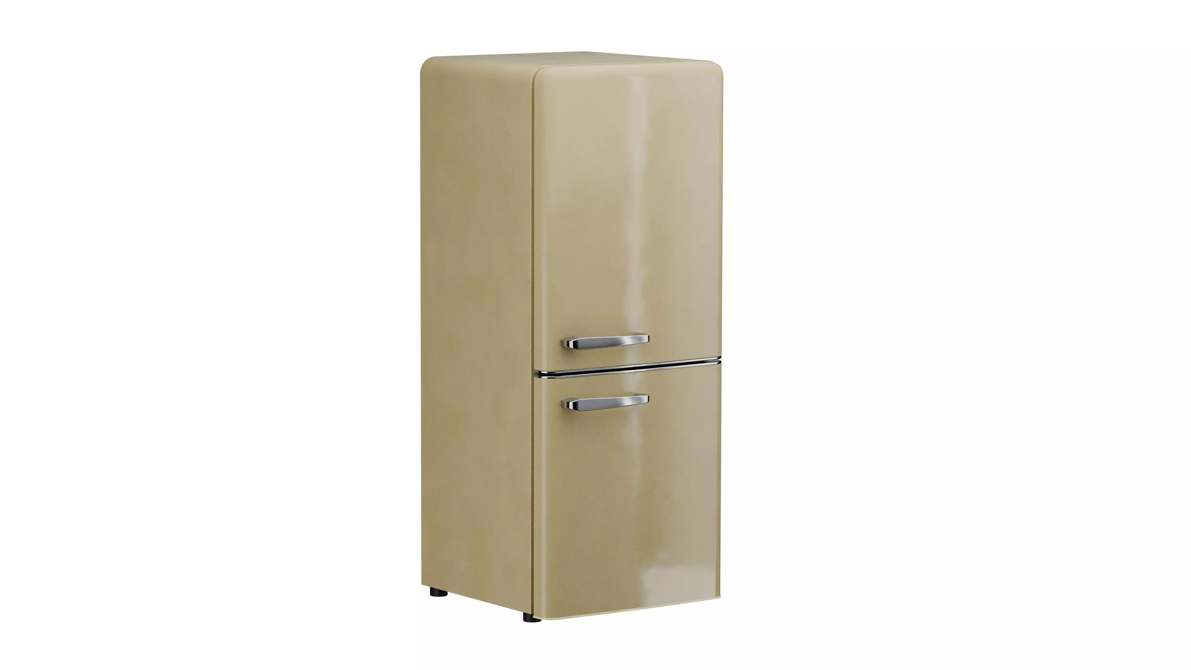 Retro Vintage Fridge Exterior Free 3D model