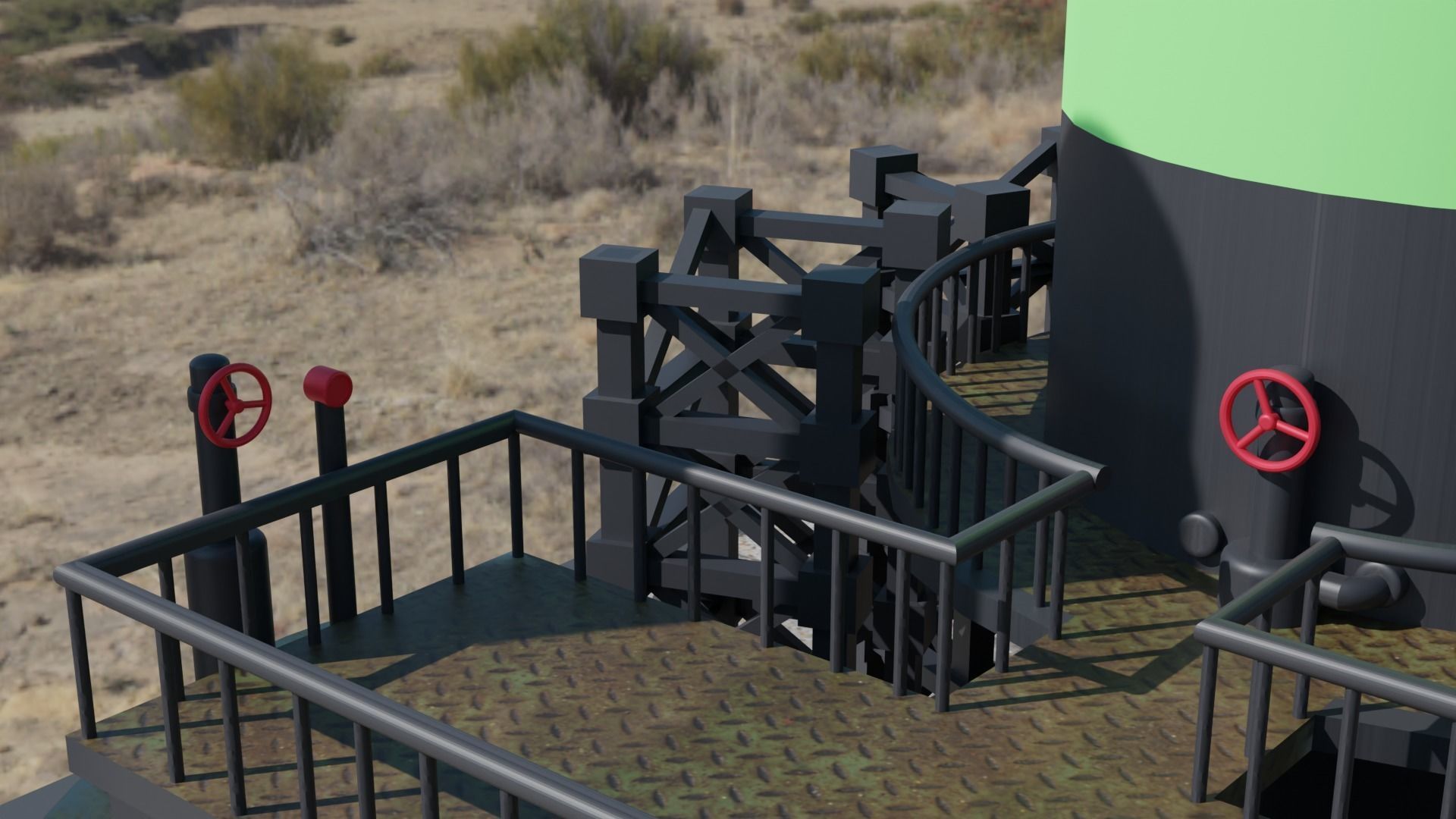 Oil refinery 3D model_1