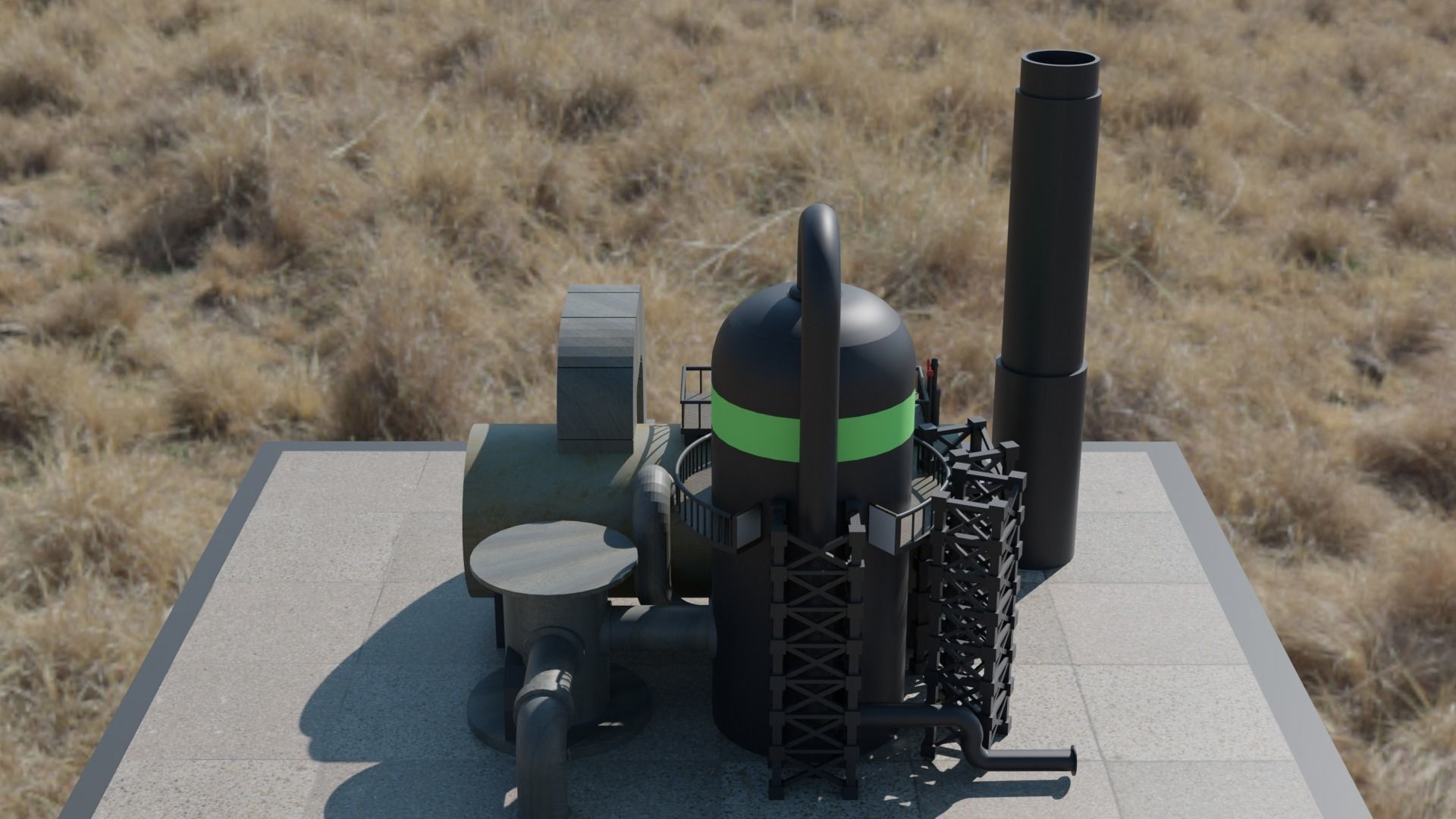 Oil refinery 3D model_3