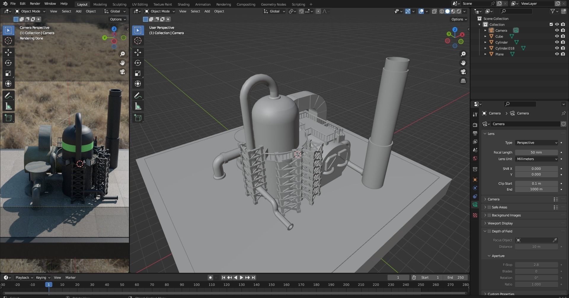 Oil refinery 3D model_4