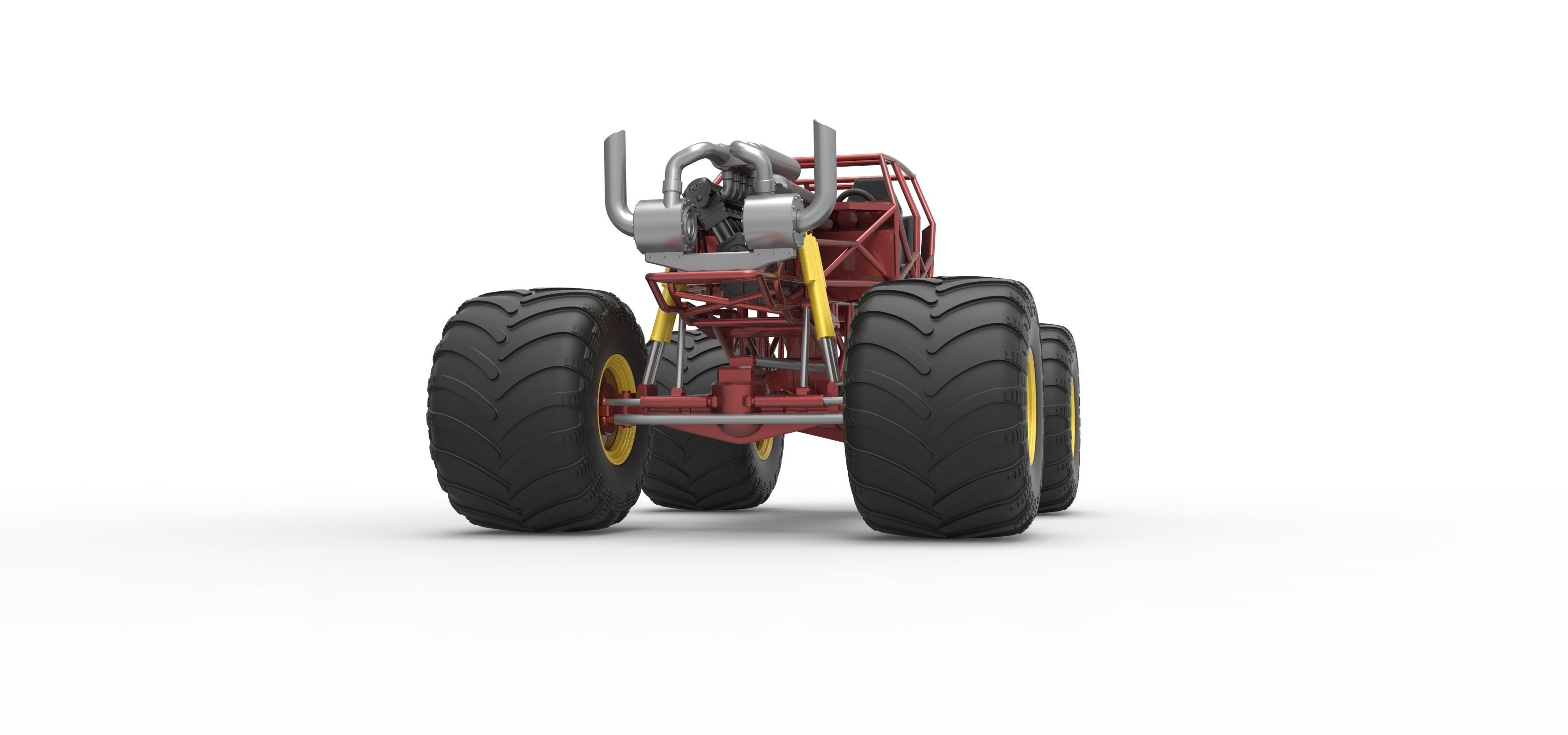 Monster truck base Version 3 Scale 1 to 25 3D print model_6