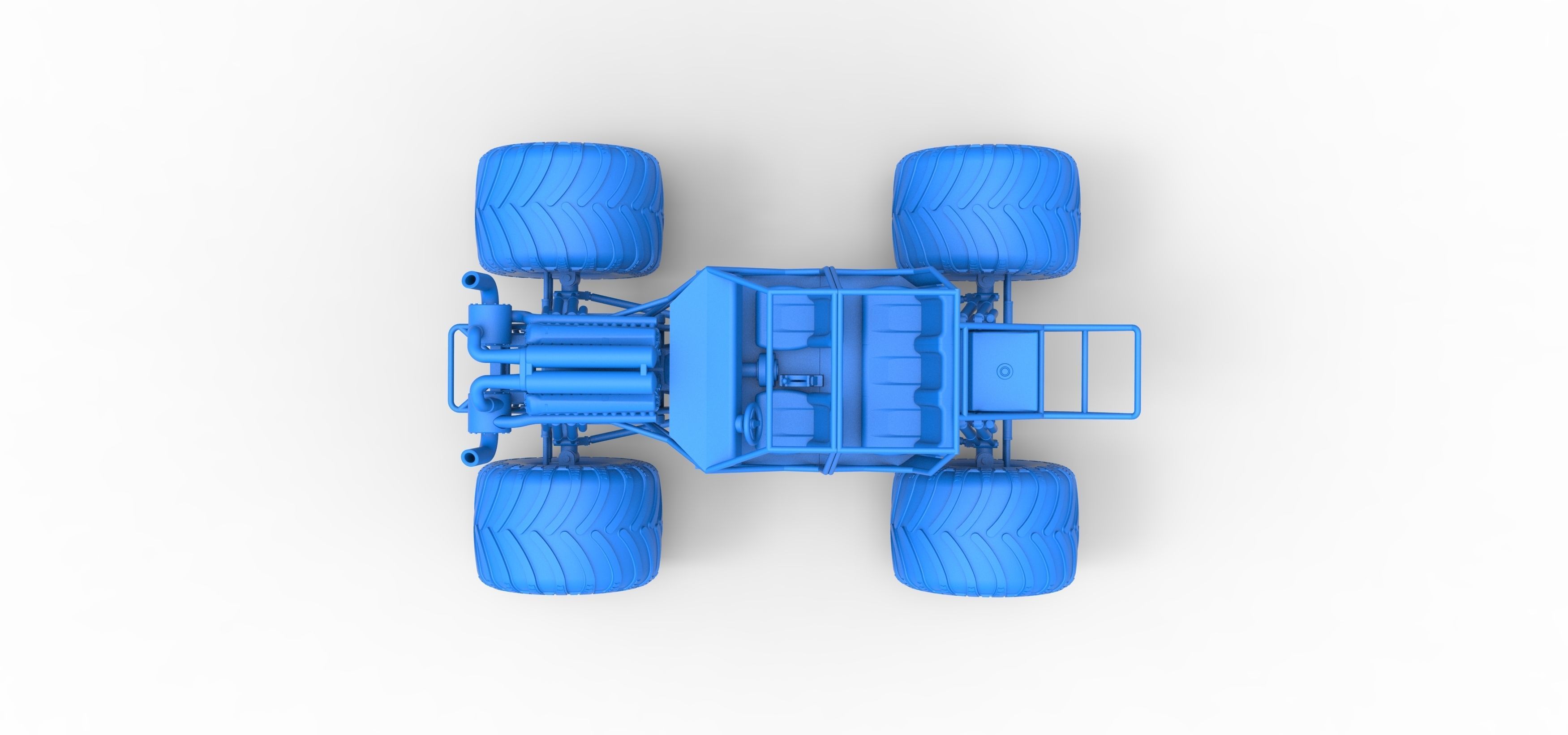 Monster truck base Version 3 Scale 1 to 25 3D print model_28